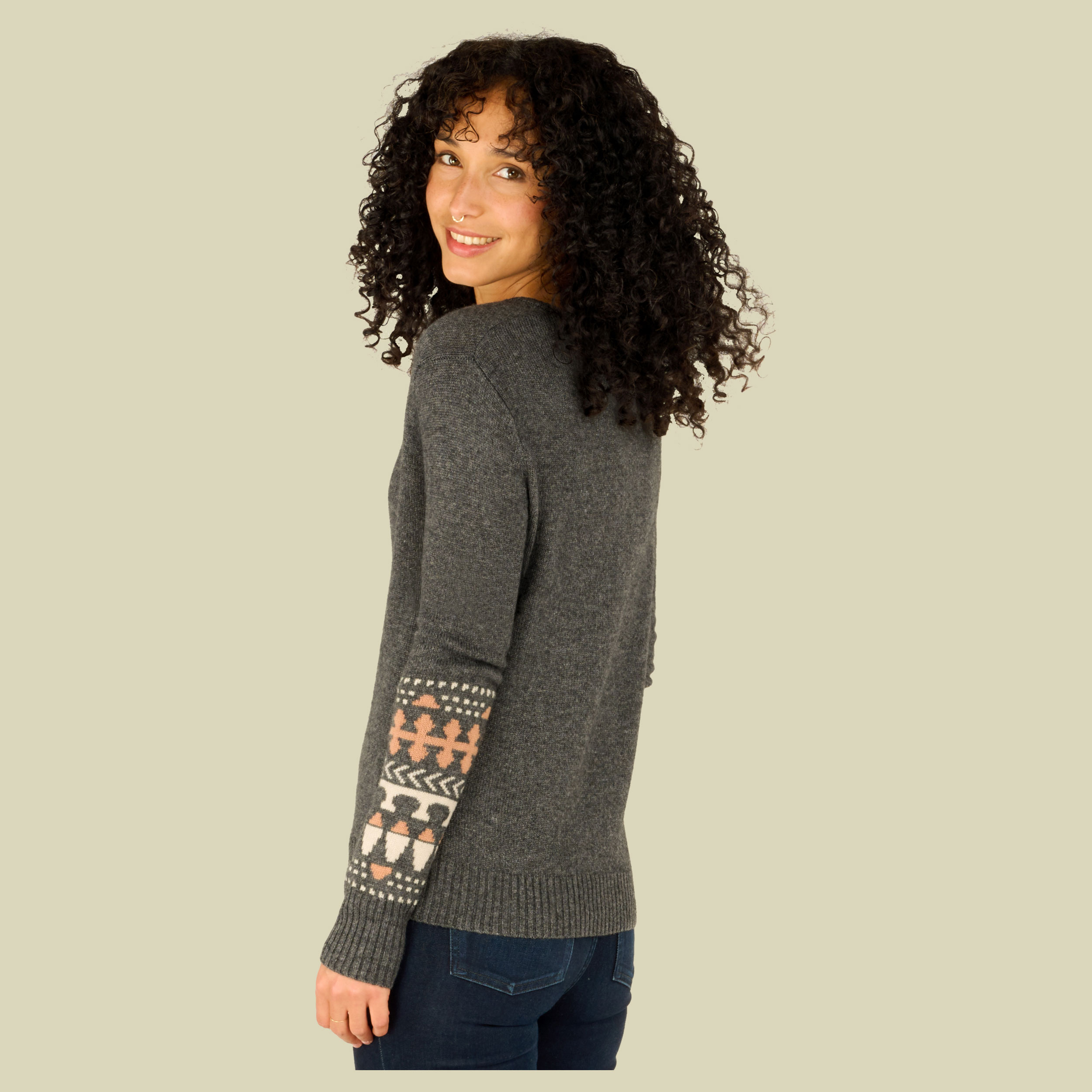 Maya V-Neck Sweater Women Größe M  Farbe kharani grey