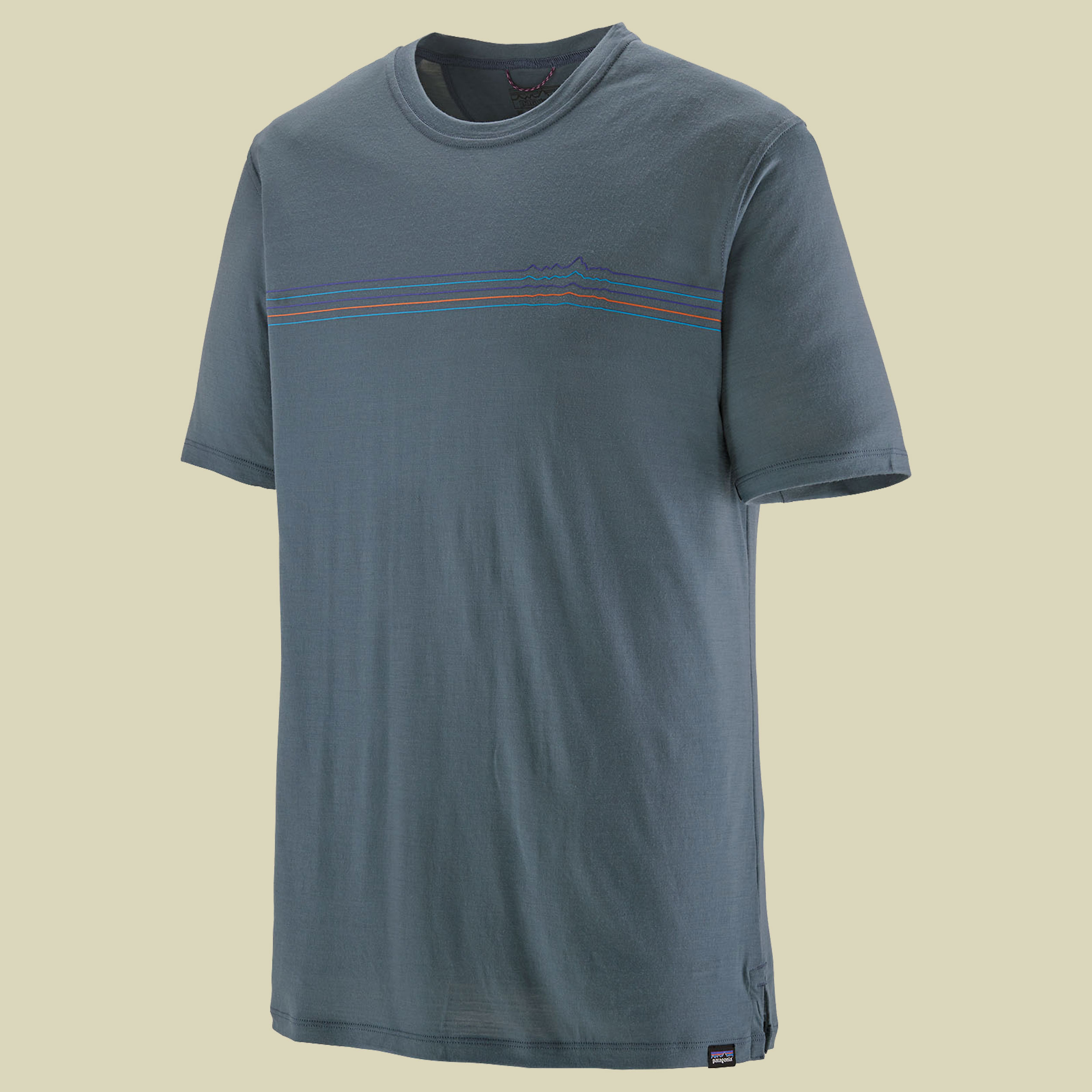 Cap Cool Merino Blend Graphic Shirt Men XL blau - fitz roy fader:utility blue