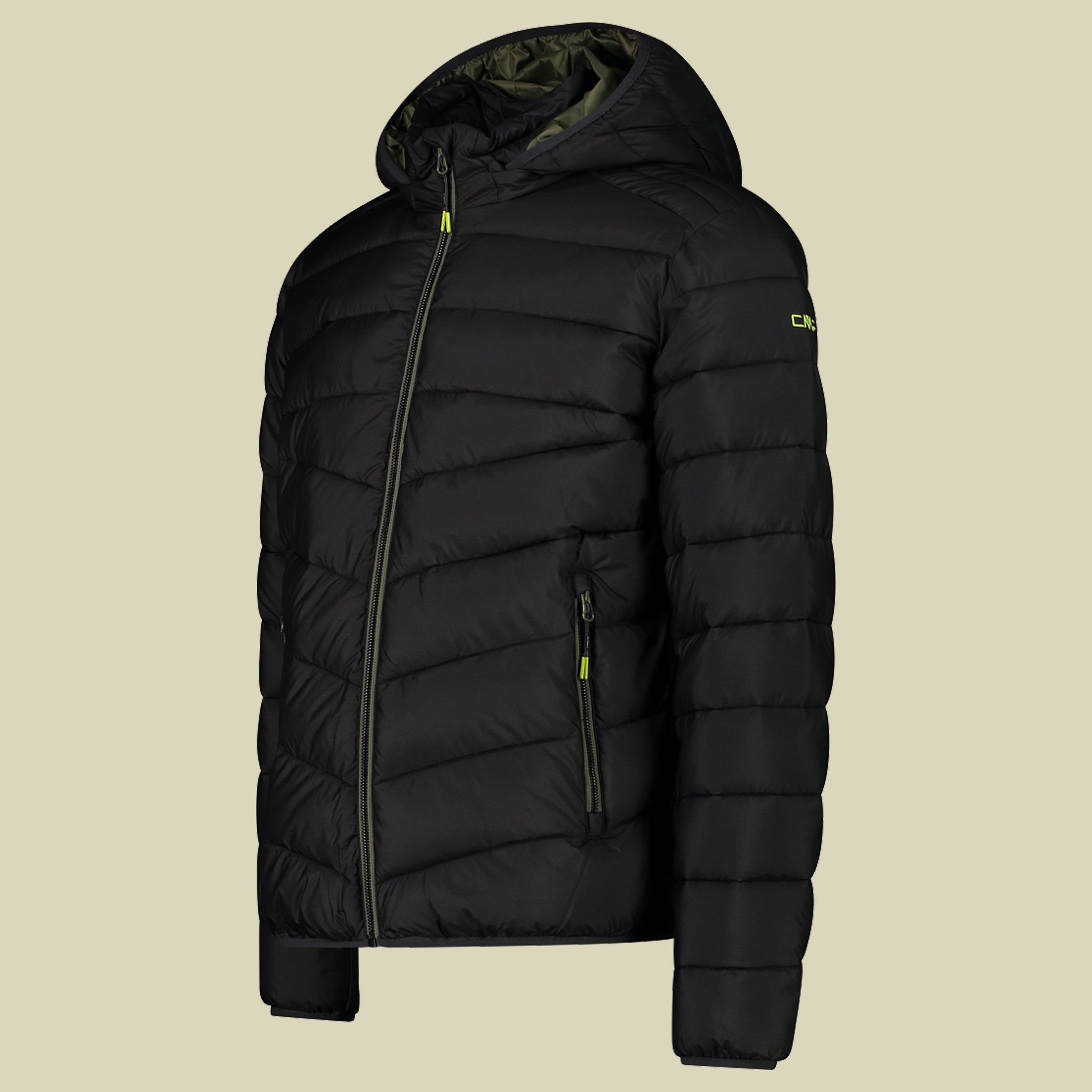 Man Jacket Snaps Hood Ripstop Melange 33K1597M Größe 50 Farbe black melange