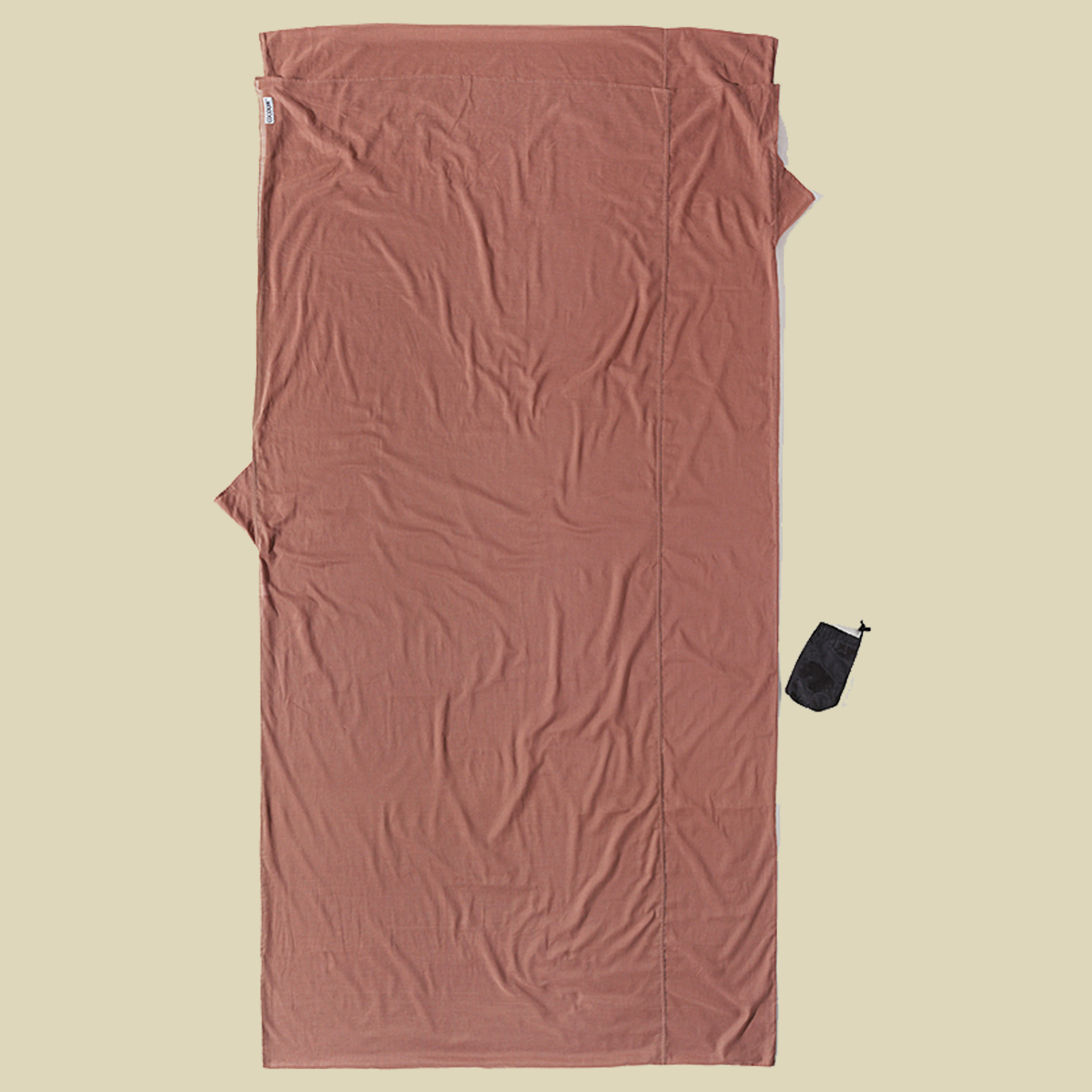 TravelSheet Egyptian Cotton Größe 220 x 90 cm Farbe khaki