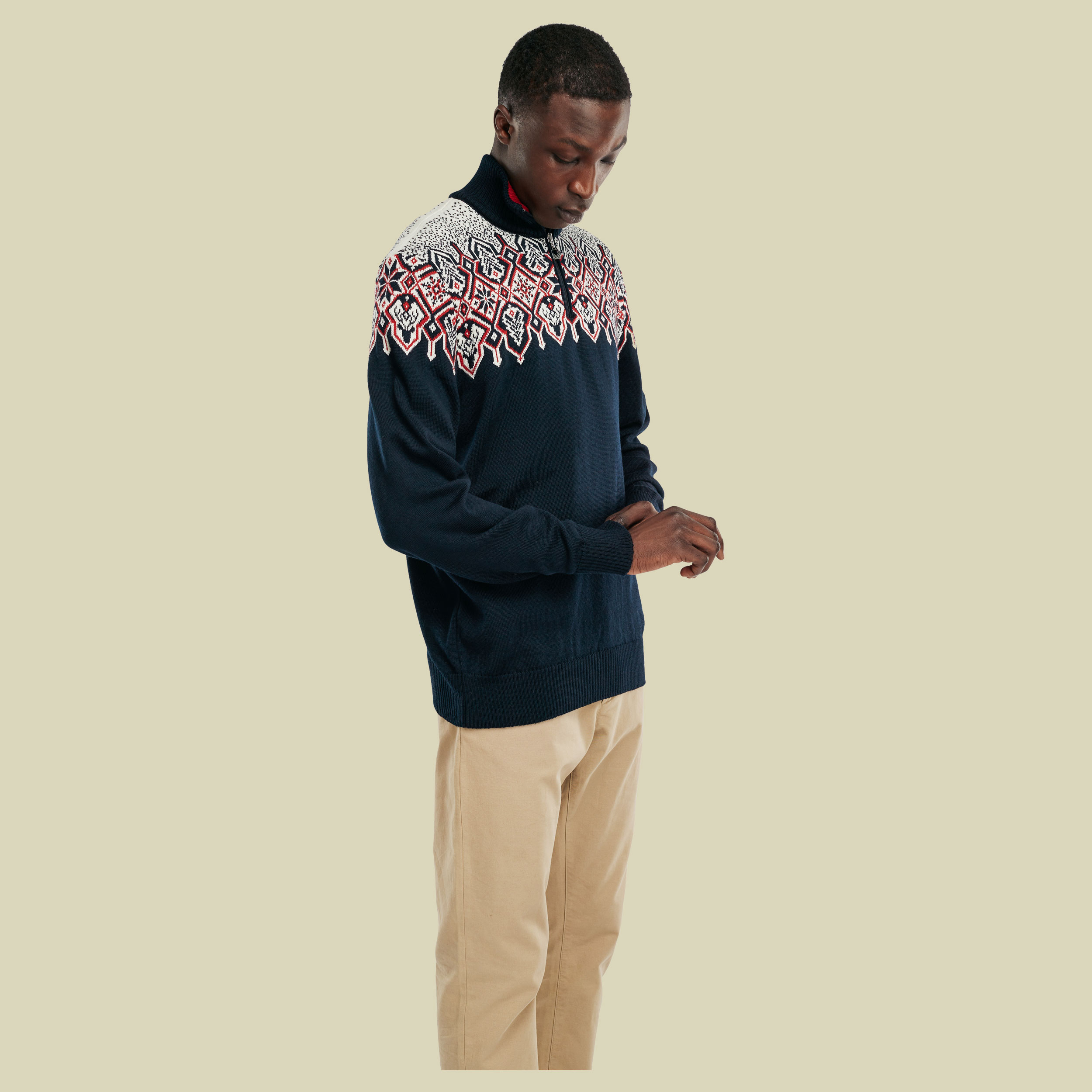 Winterland Sweater Men Größe M  Farbe navy-off white-raspberry