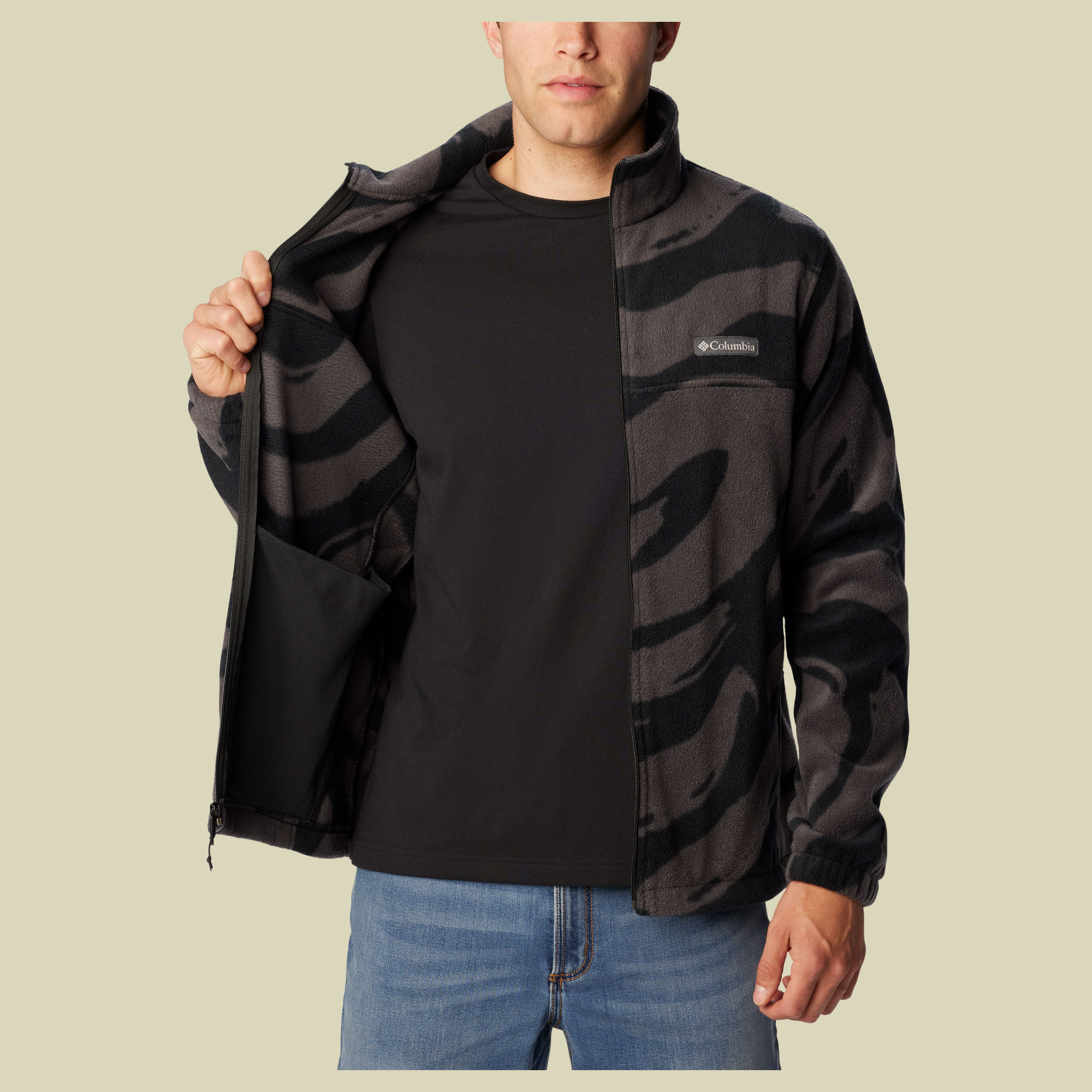 Steens Mountain Printed Jacket Men Größe S Farbe black snowdrift