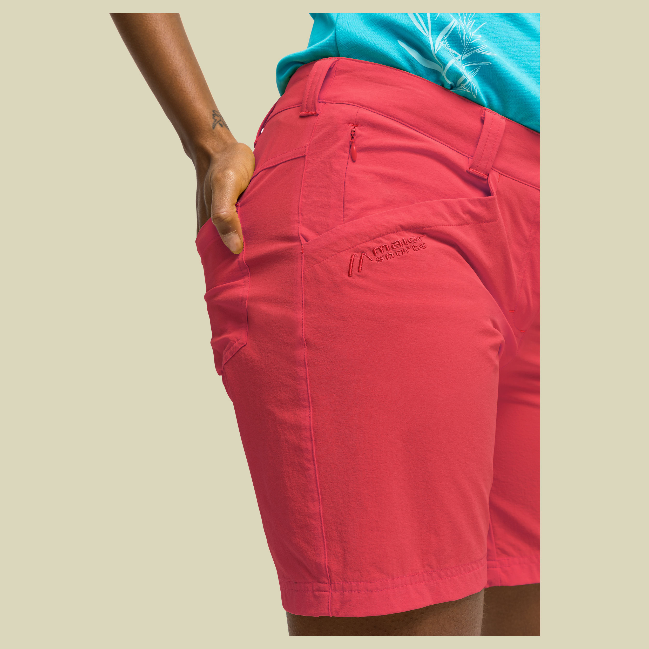 Lulaka Shorts Women rot 40 - watermelon/sundried