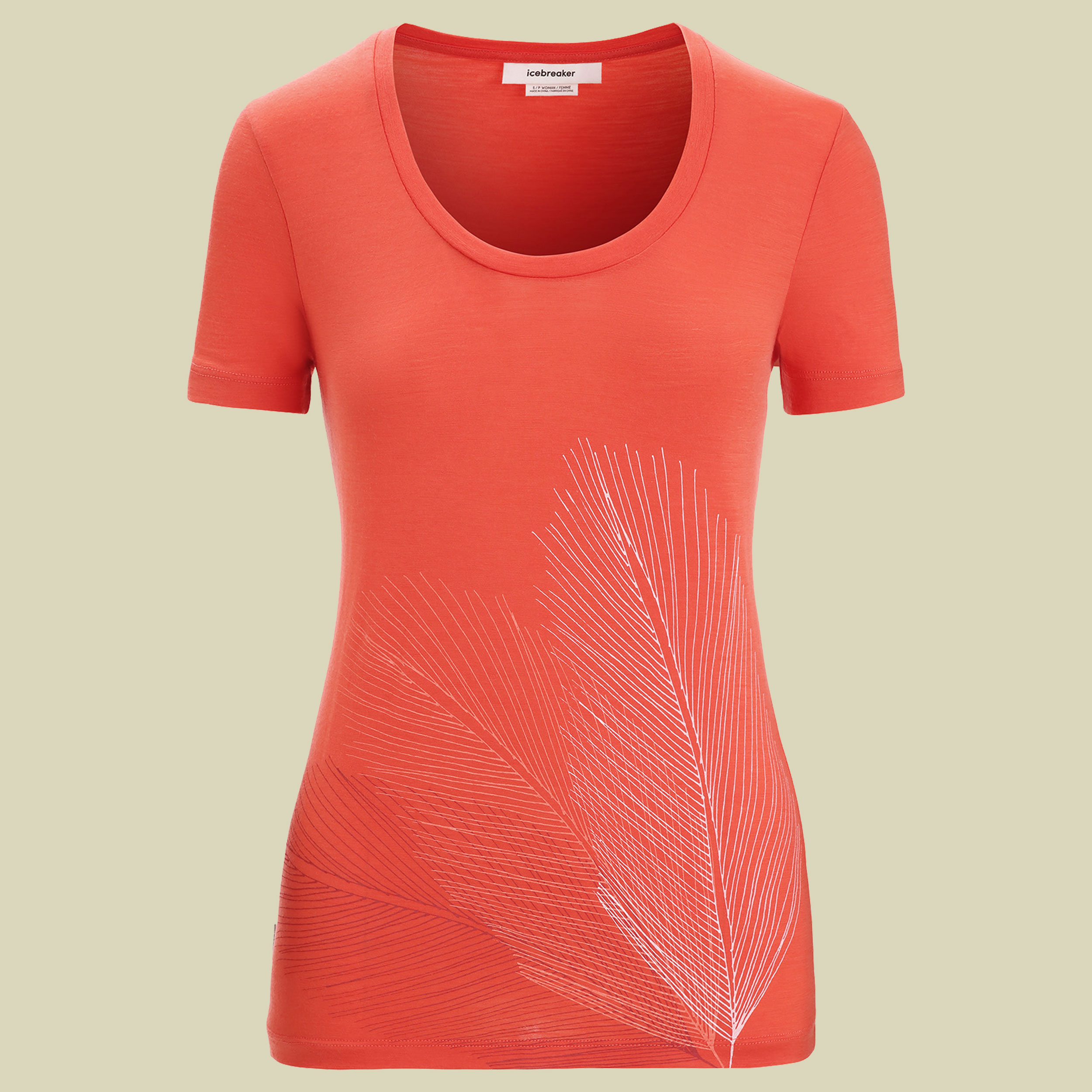 Tech Lite II SS Scoop Graphic Collection Women Größe S Farbe plume-vibrant earth