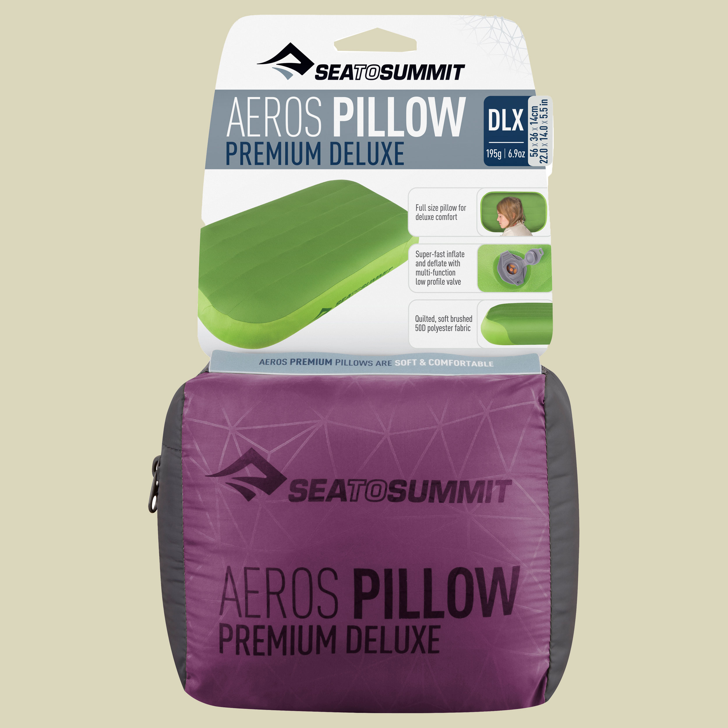 Aeros Premium Pillow Deluxe Größe one size Farbe magenta