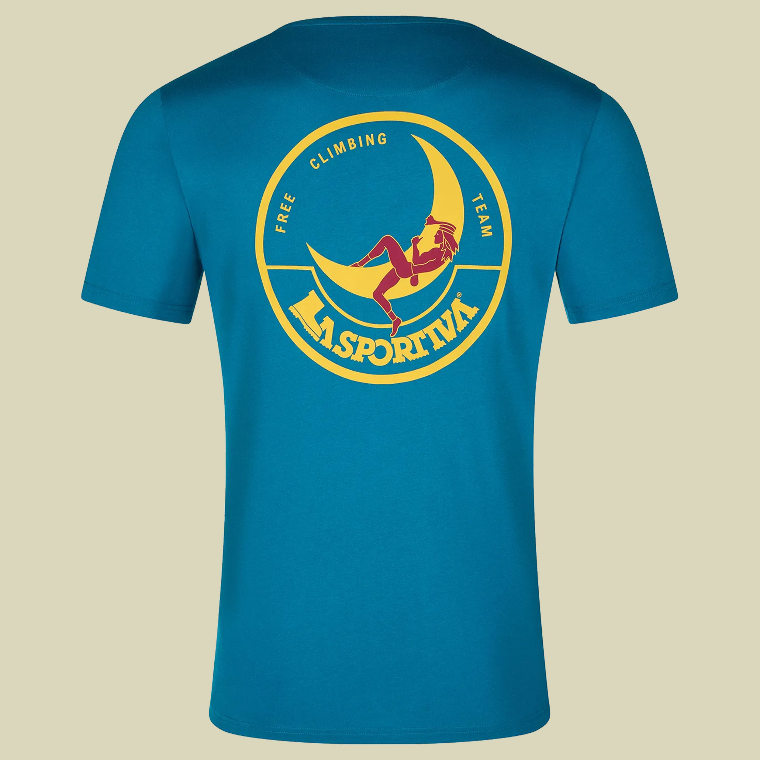 Climbing on the Moon T-Shirt Men M blau - turchese/giallo