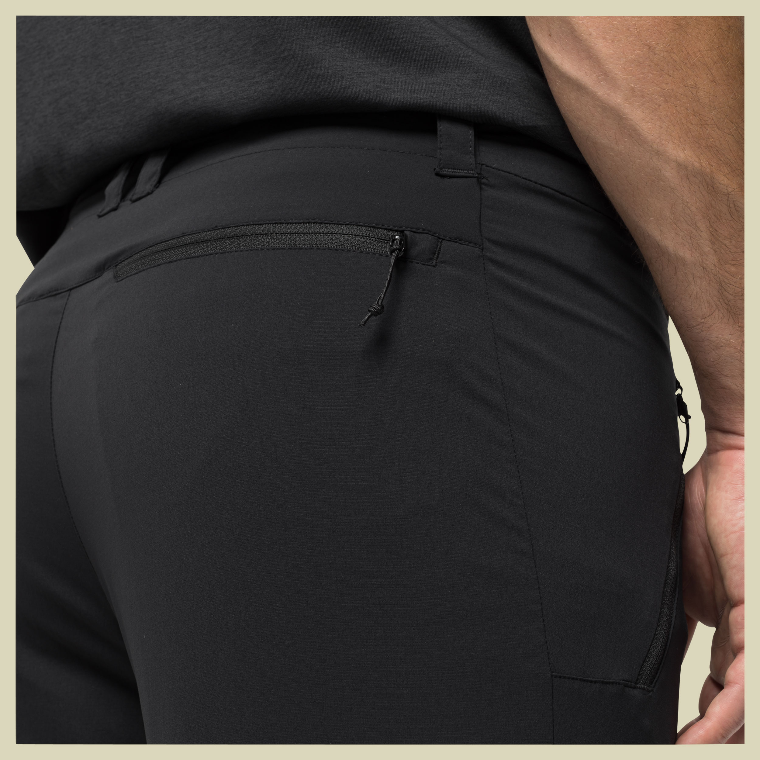 Glastal Zip Off Pants Men black 52 short 