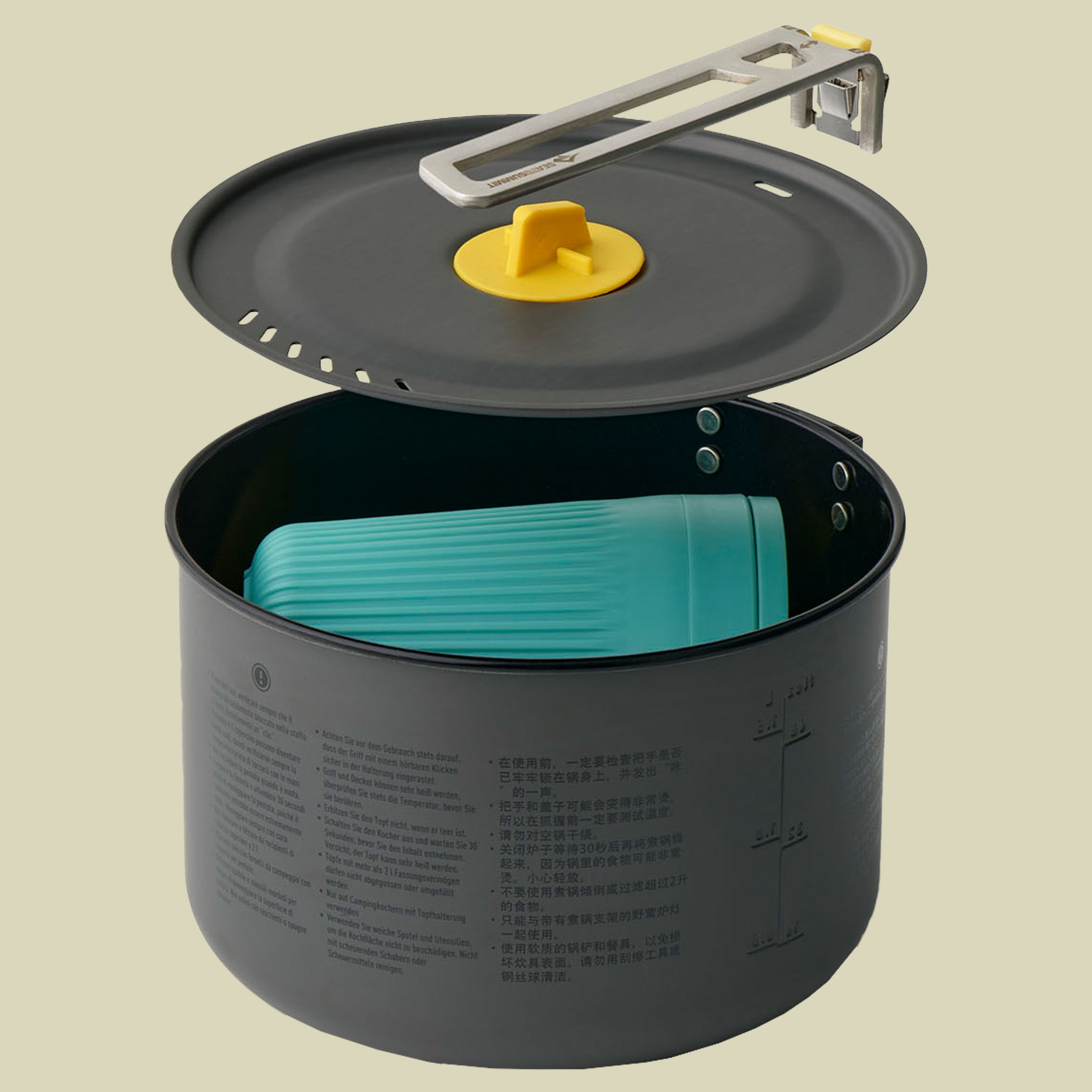 Frontier UL One Pot Cook Set - [1P] [3 Piece] 1 Person - 2L Pot w/ M Bowl and Ins Mug 