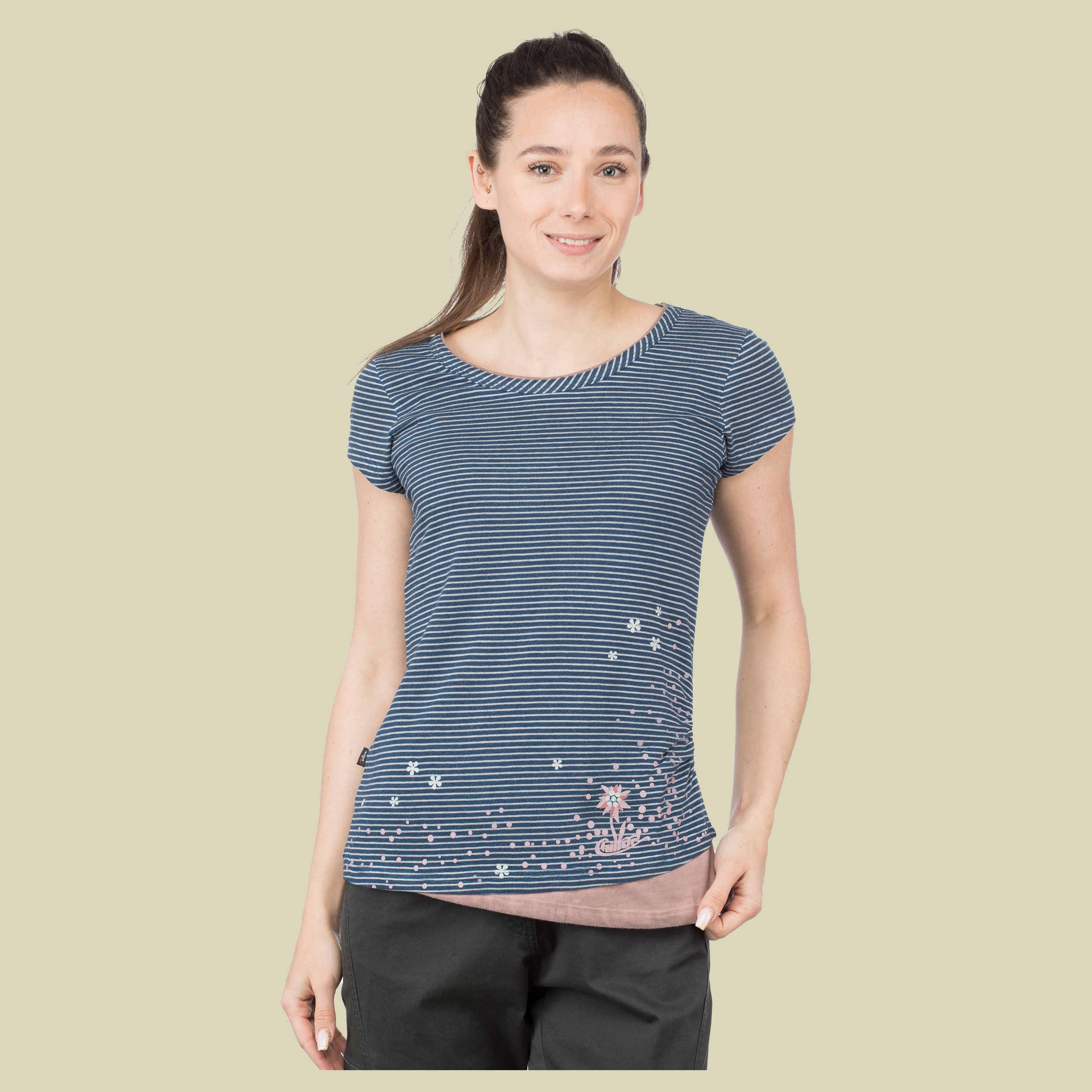 Fancy Little Dot T-Shirt Women Größe 38 Farbe indigo blue stripes washed