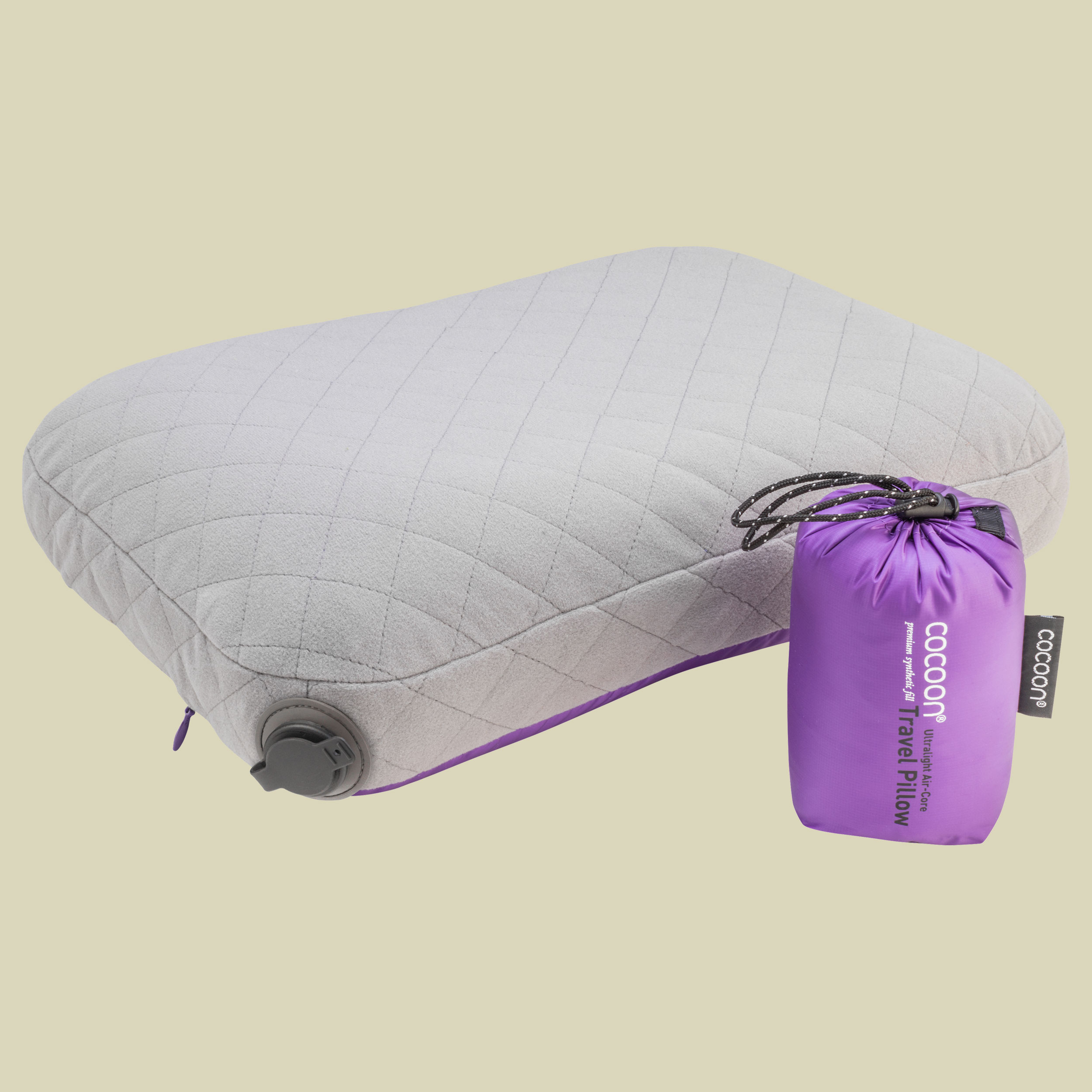 Air-Core Pillow Ultralight Größe 28 cm x 38 cm Farbe purple/grey