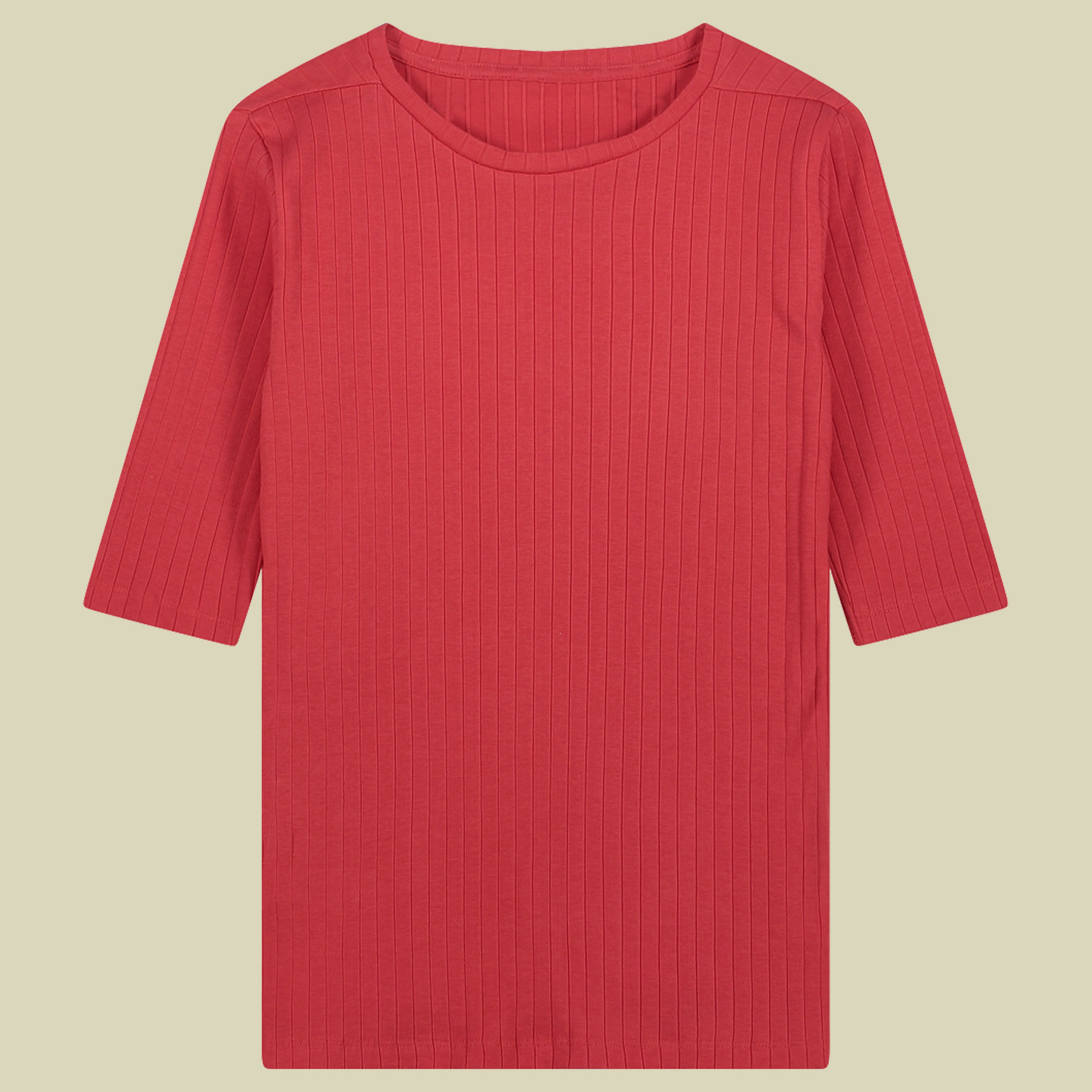 Aysen Ribbed T-Shirt Women 36 rot - rose rouge