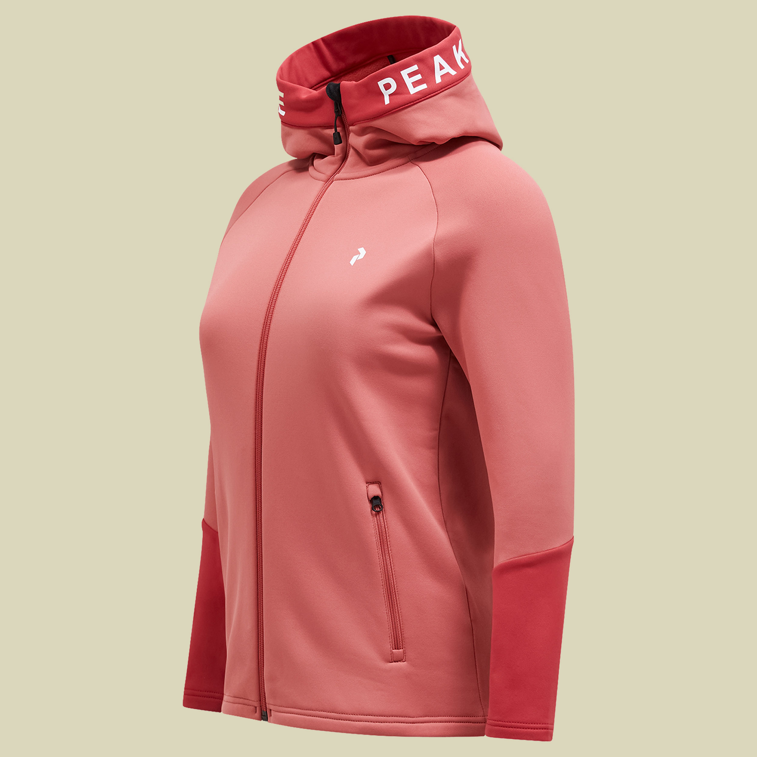 Rider Tech Zip Hood Women L rosa -trek pink-softer red 