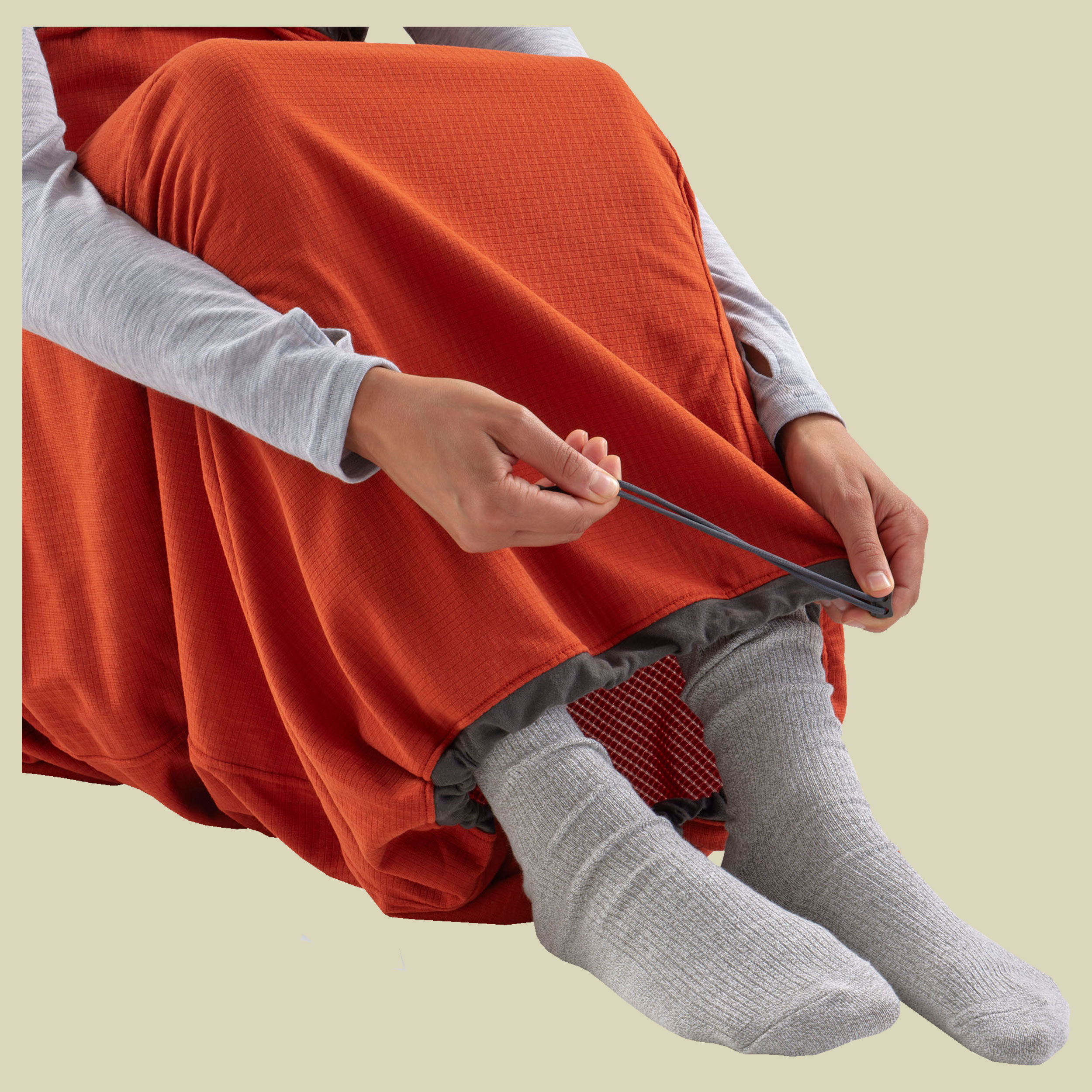 Reactor Fleece Sleeping Bag Liner - Mummy w/ Drawcord Standard rot - picante red