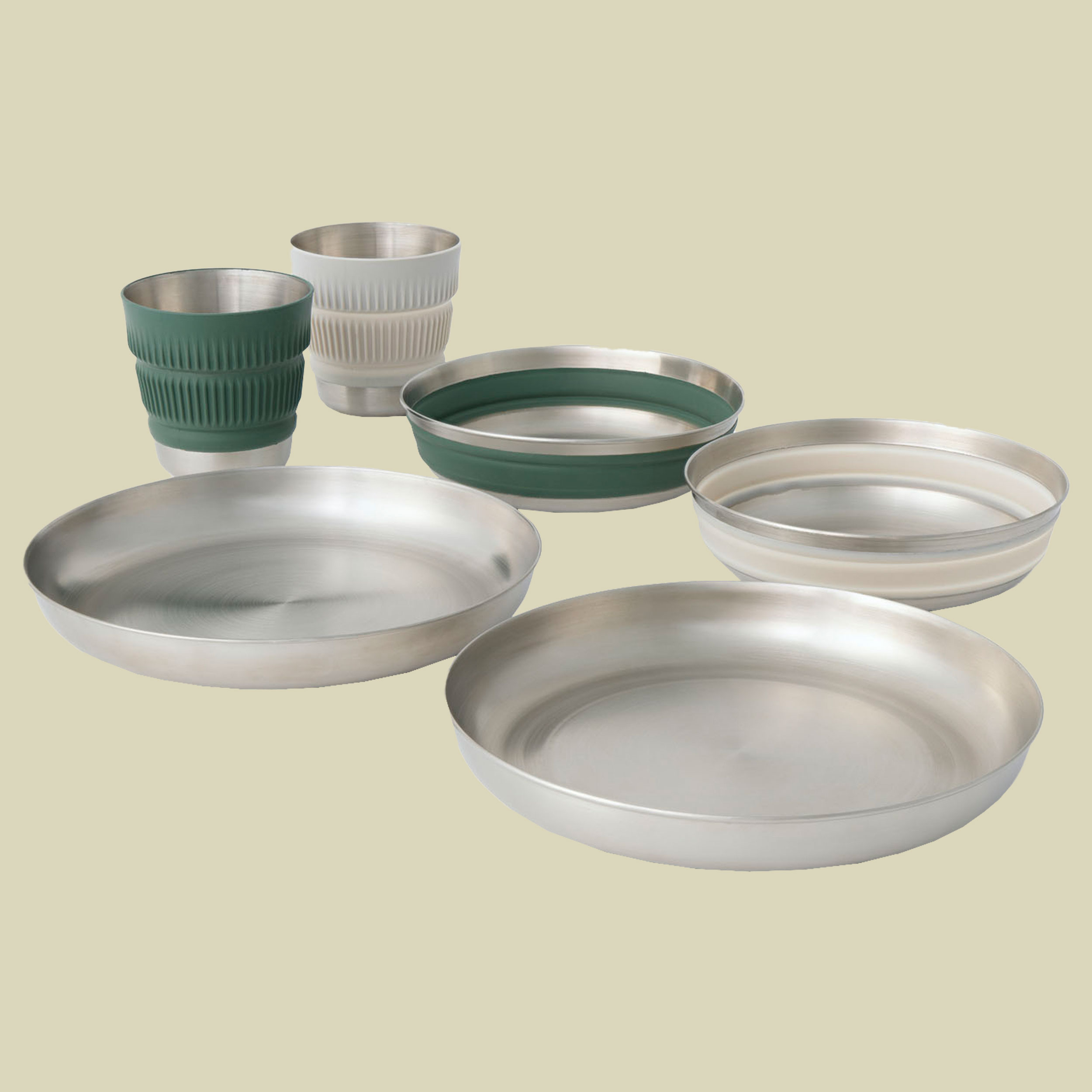 Detour Stainless Steel Collapsible Dinnerware Set