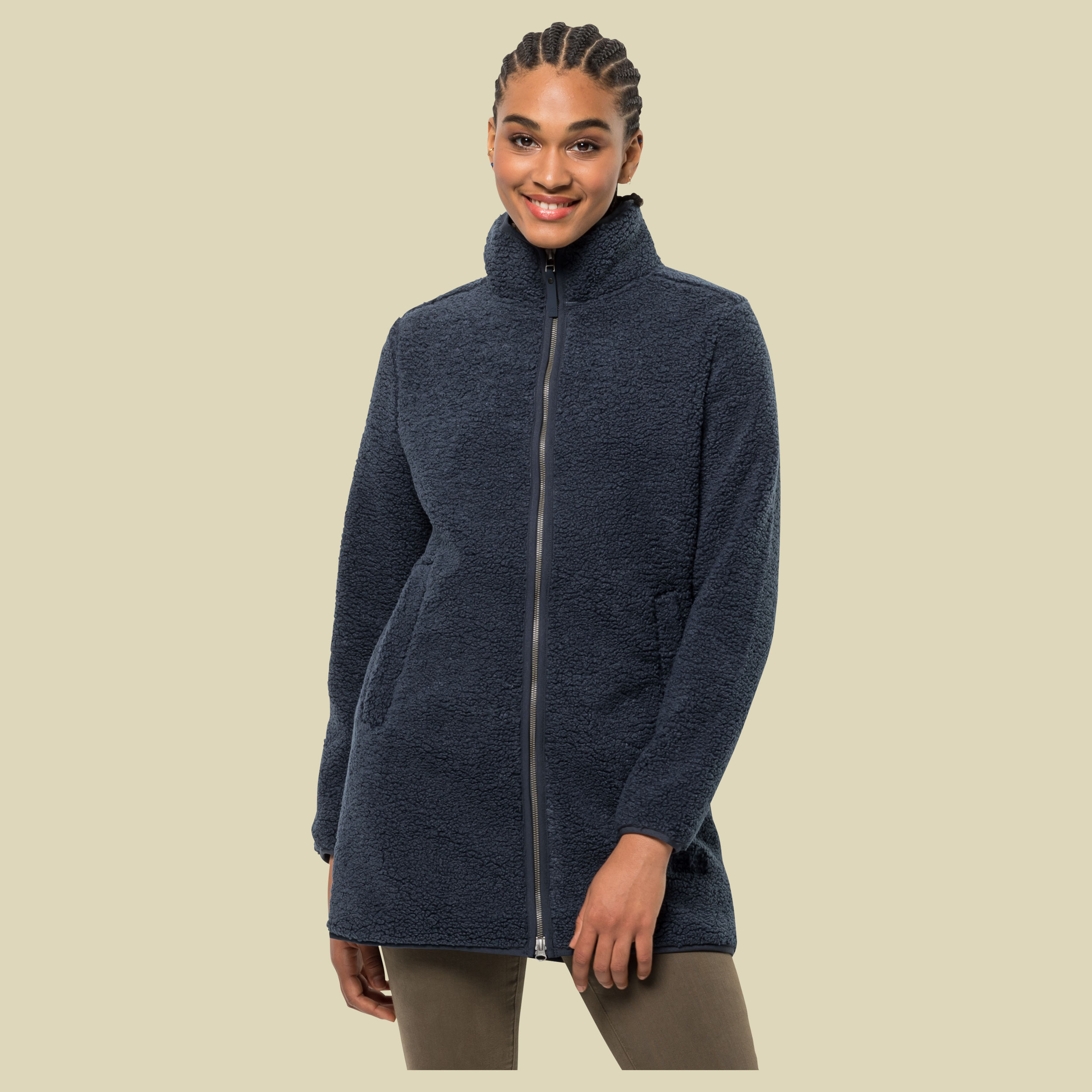 High Curl Coat Women Größe XS Farbe night blue