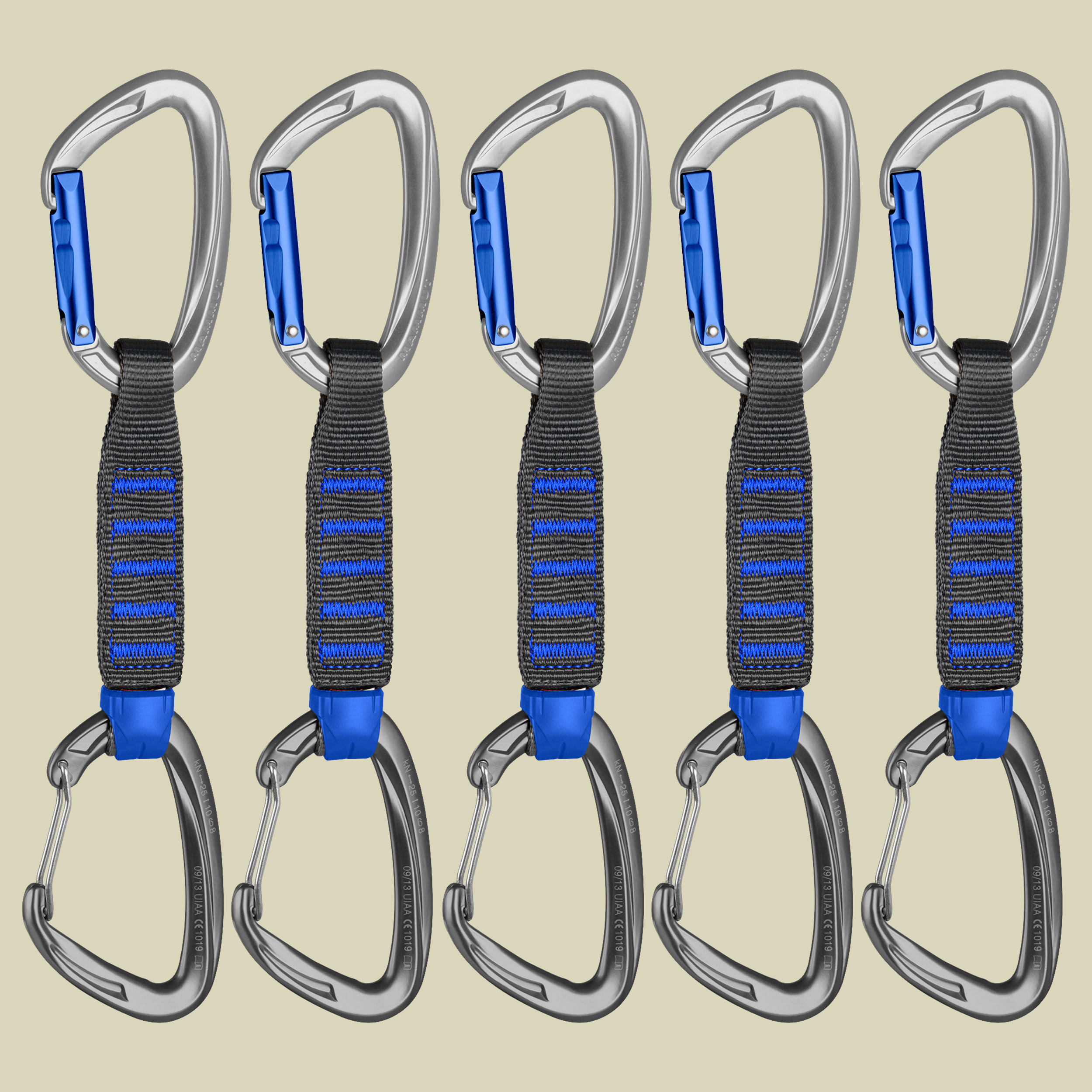 5-er Pack Crag Express Sets Länge 10 cm Farbe silver phantom