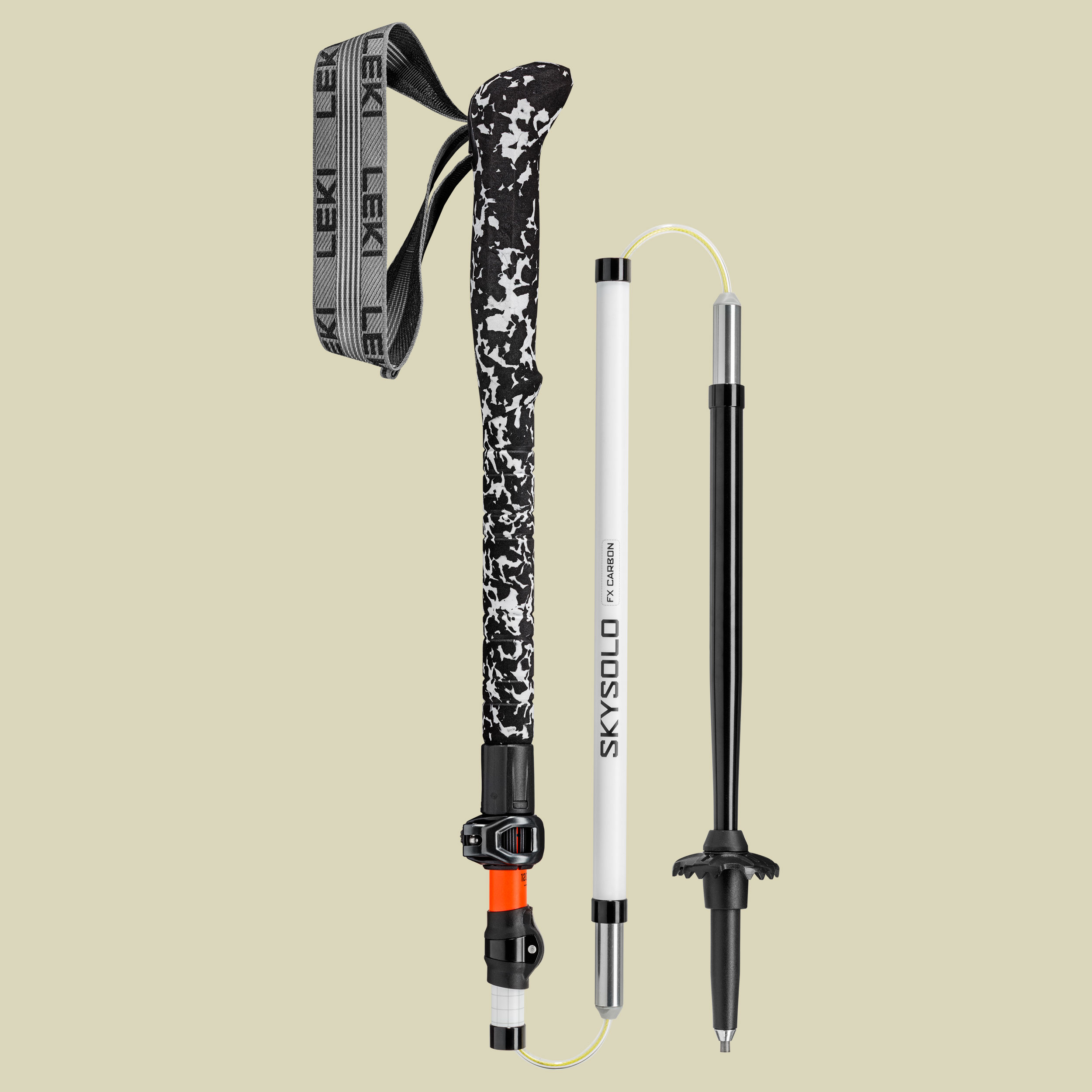 Skysolo FX Carbon Länge 120 - 140 cm Farbe neonorange-white-black