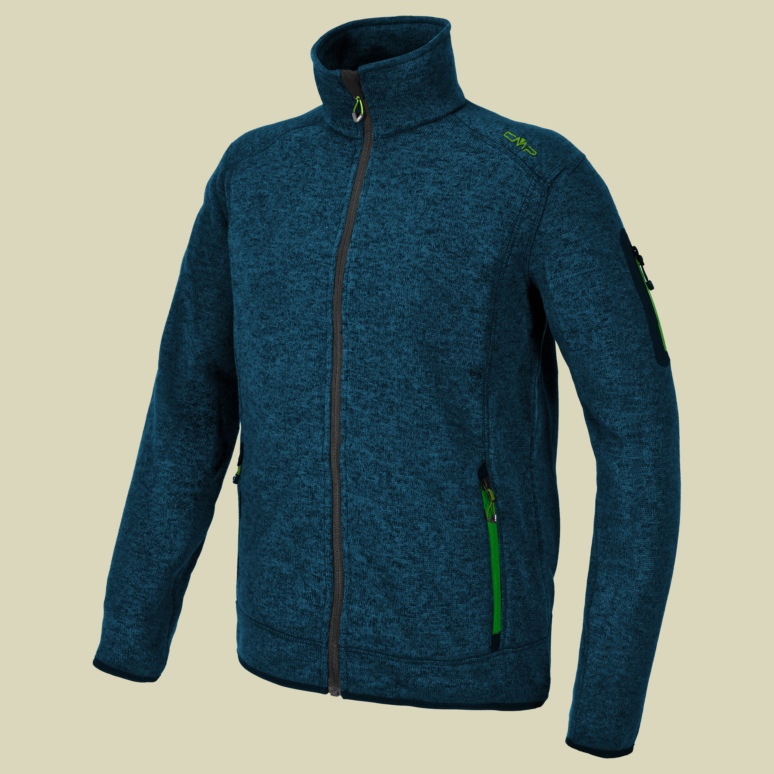 Man Knitted Jacket Fleece 3H60747N Größe 46 Farbe 034Q b.blue- nero