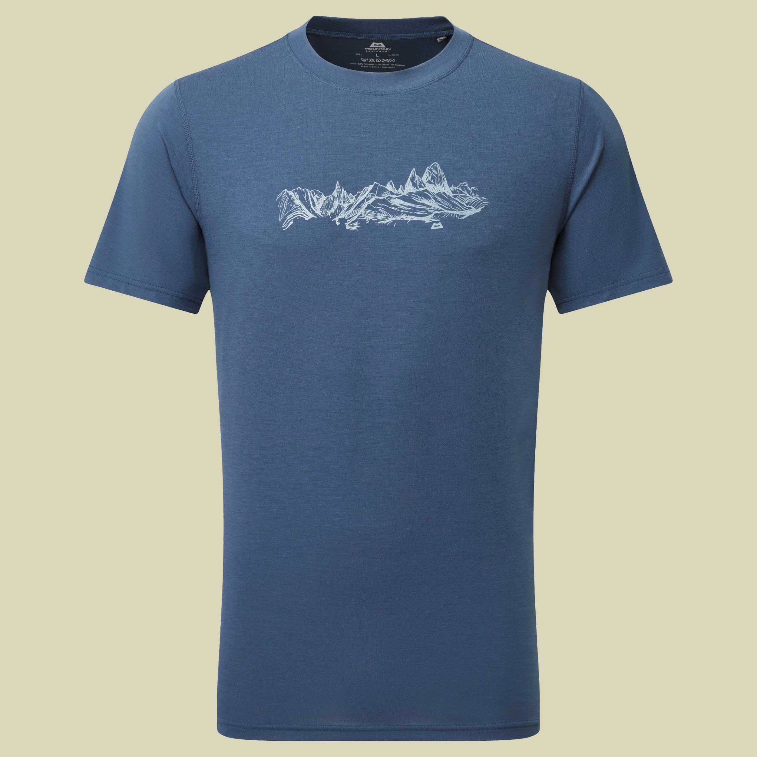 Groundup Skyline Tee Men M blau - denim blue