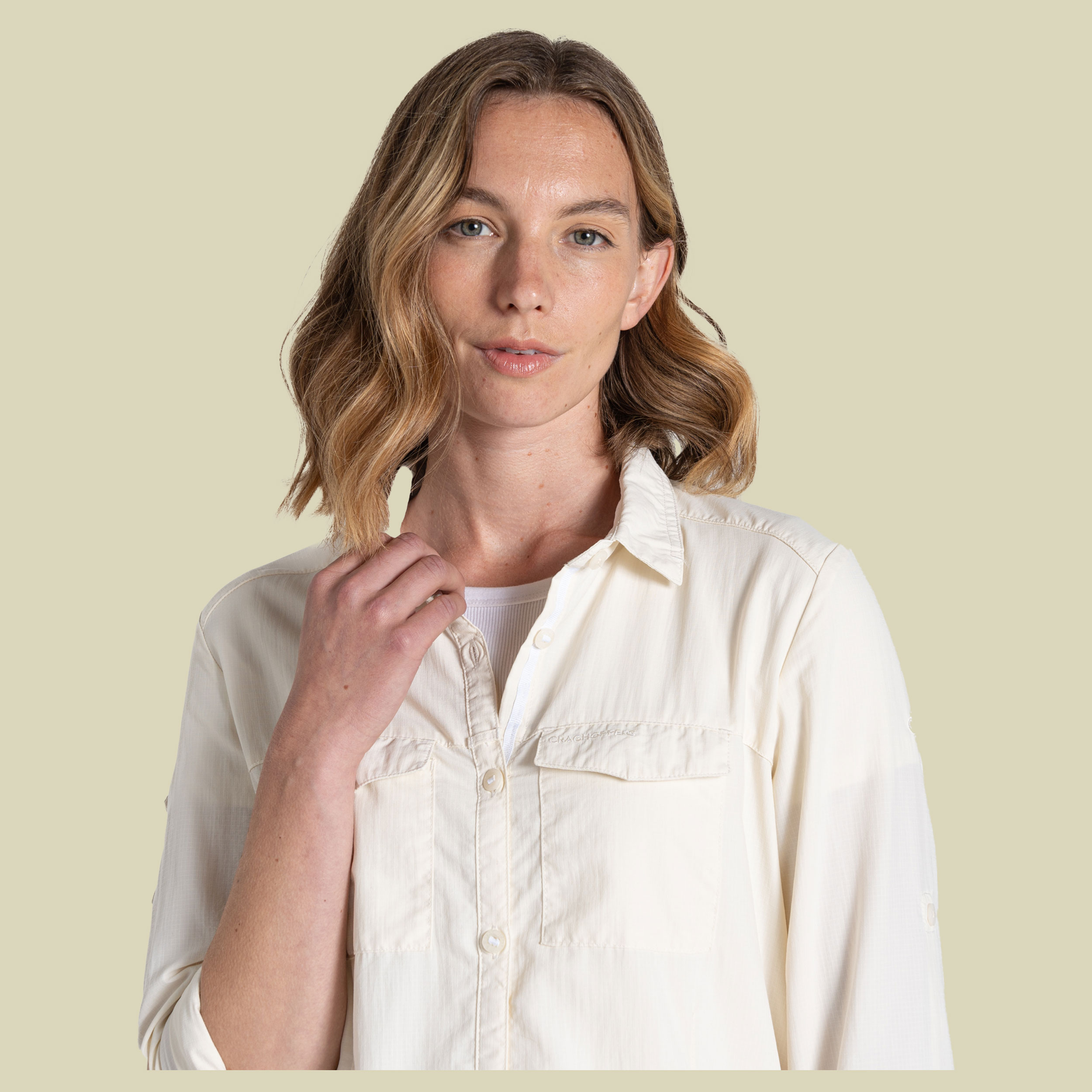 NosiLife Adventure Long Sleeved Shirt III Women 42 beige -sea salt (UK 16)