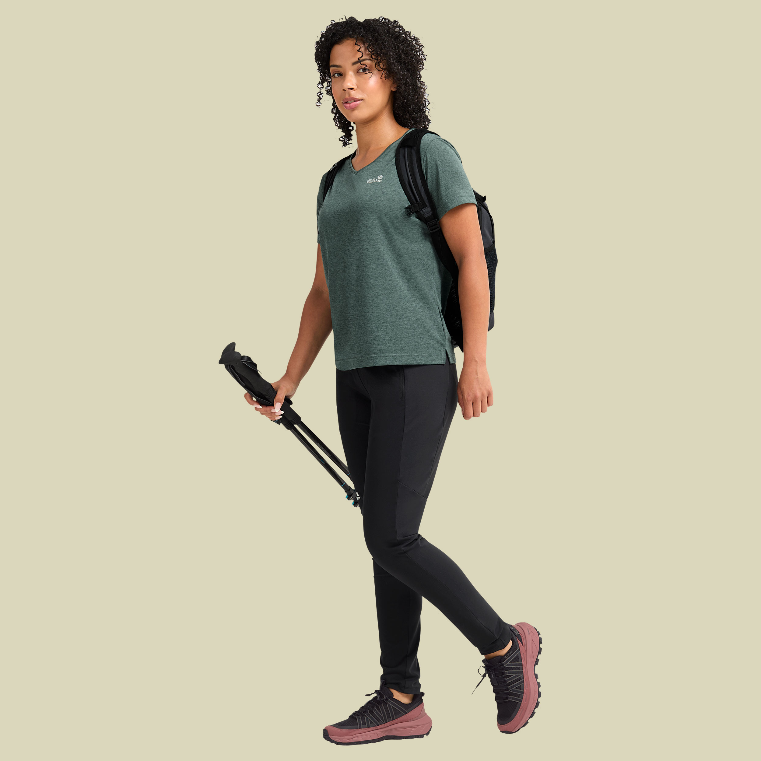 Wildtrail T Women L grün - sago palm