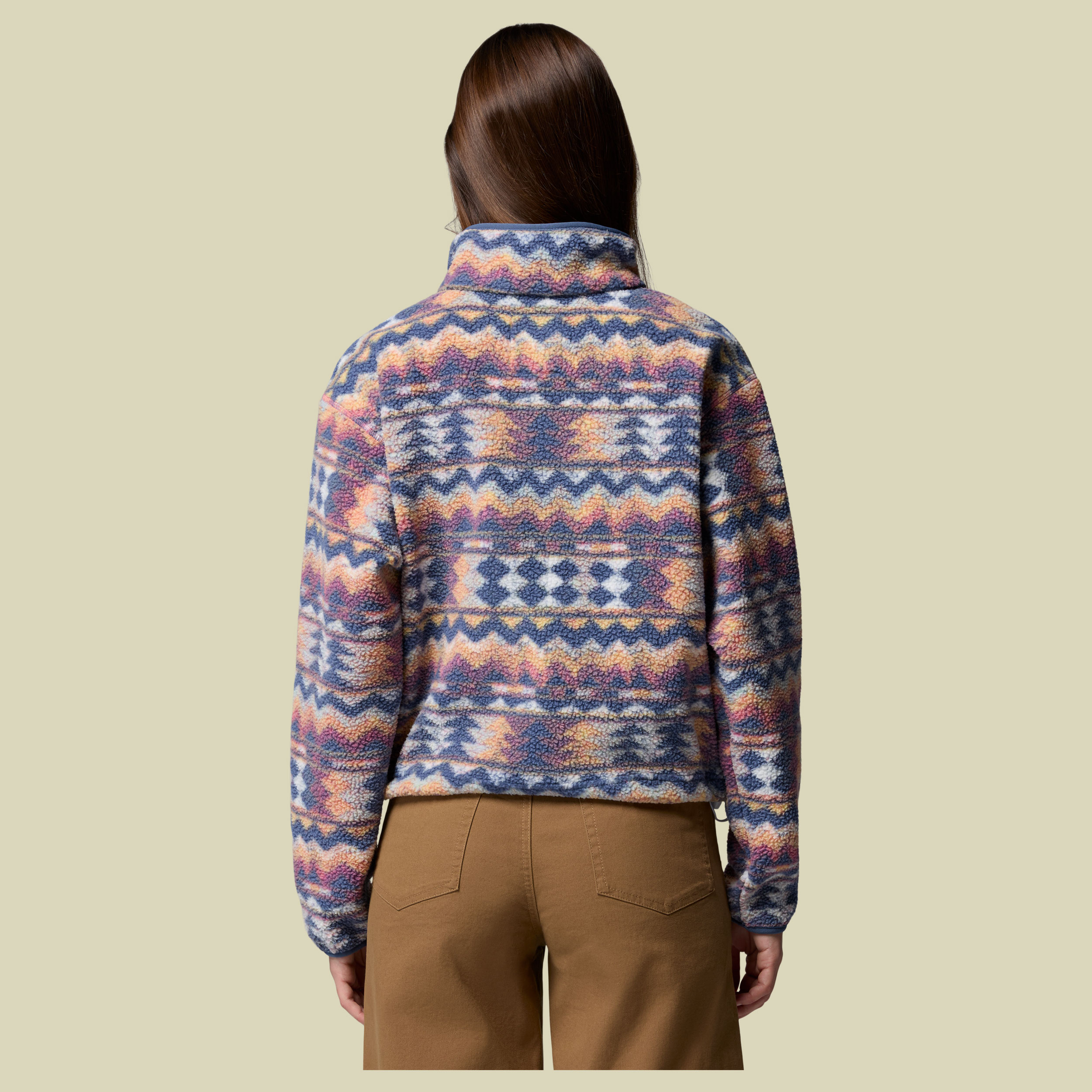 Helvetia II Printed Cropped Half Snap Women XS mehrfarbig pink - sea salt,retrotree