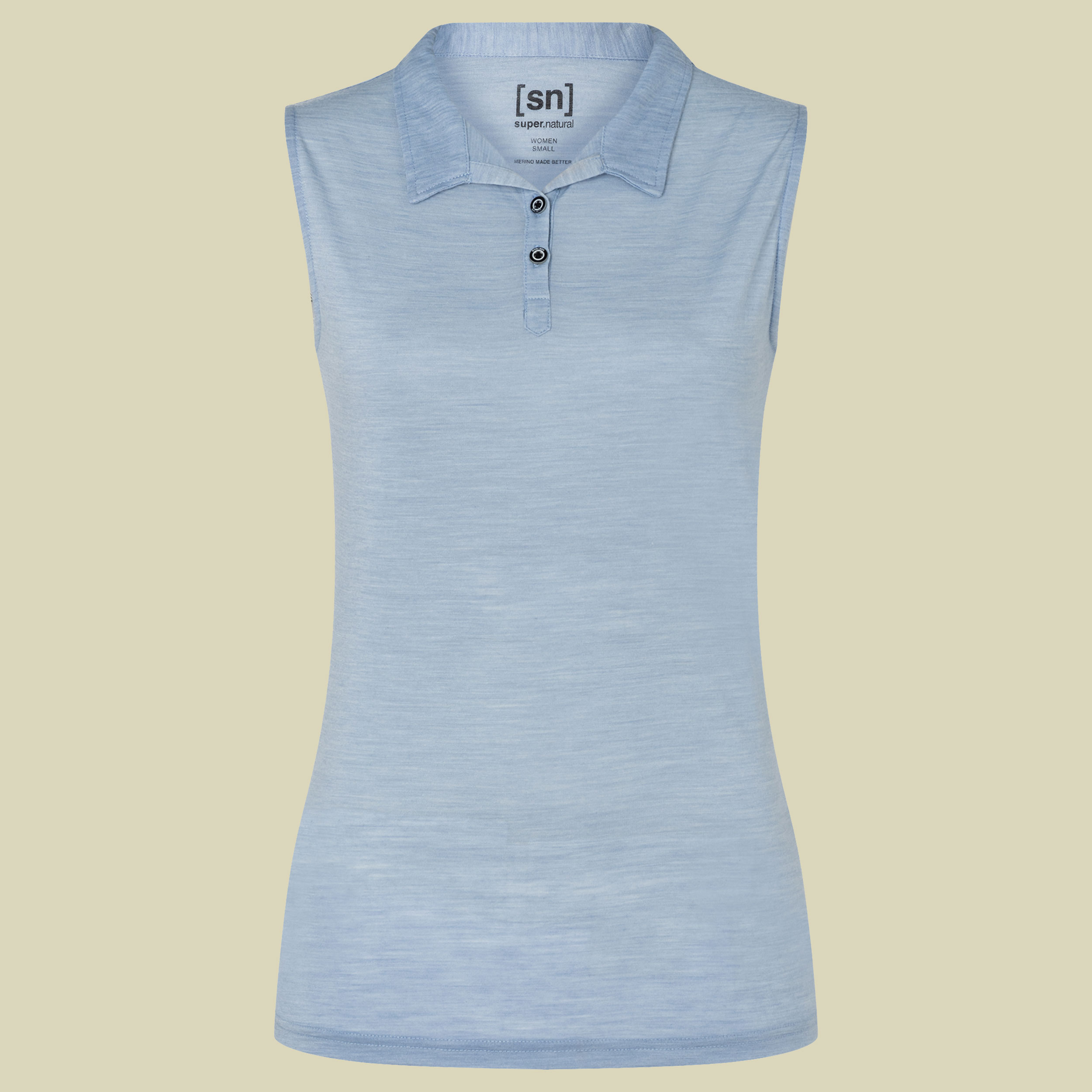 Sleeveless Polo Women Größe XS Farbe skyway melange