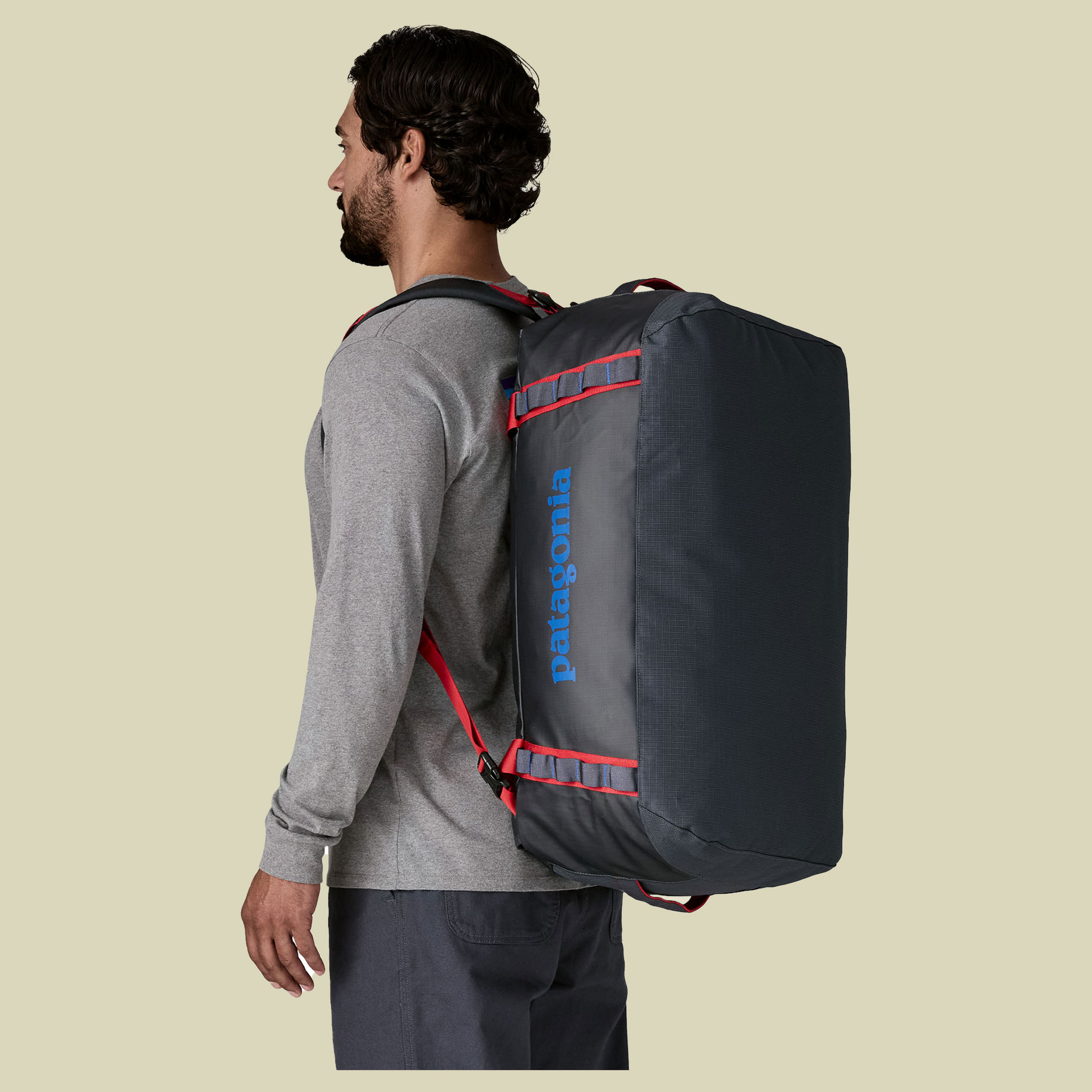 Black Hole Duffel 55L 55L blau II - smolder blue w/amanita red