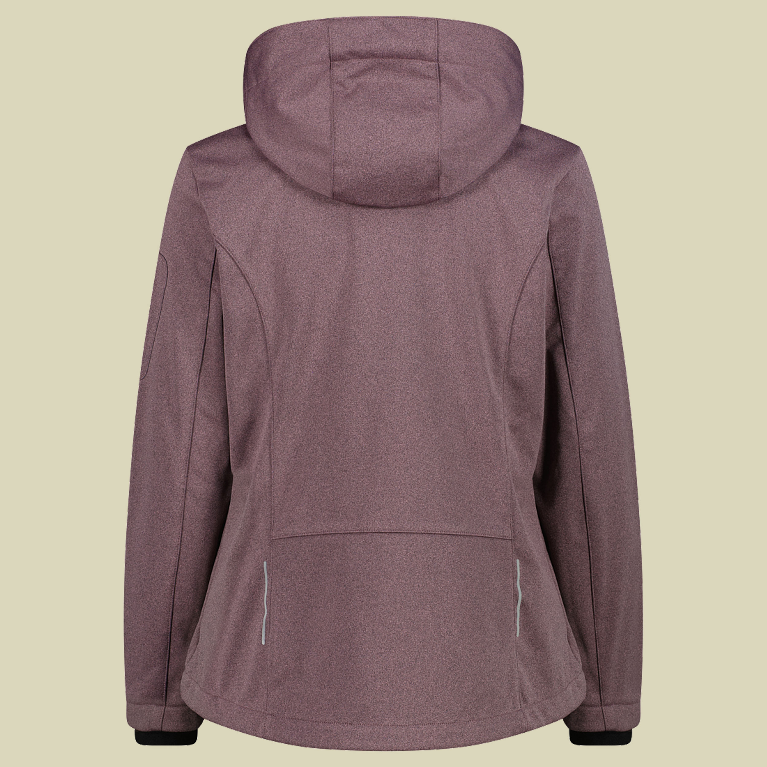 Woman Jacket Zip Hood Melange Softshell 39A5006M amaranto melange C496 48 - pink