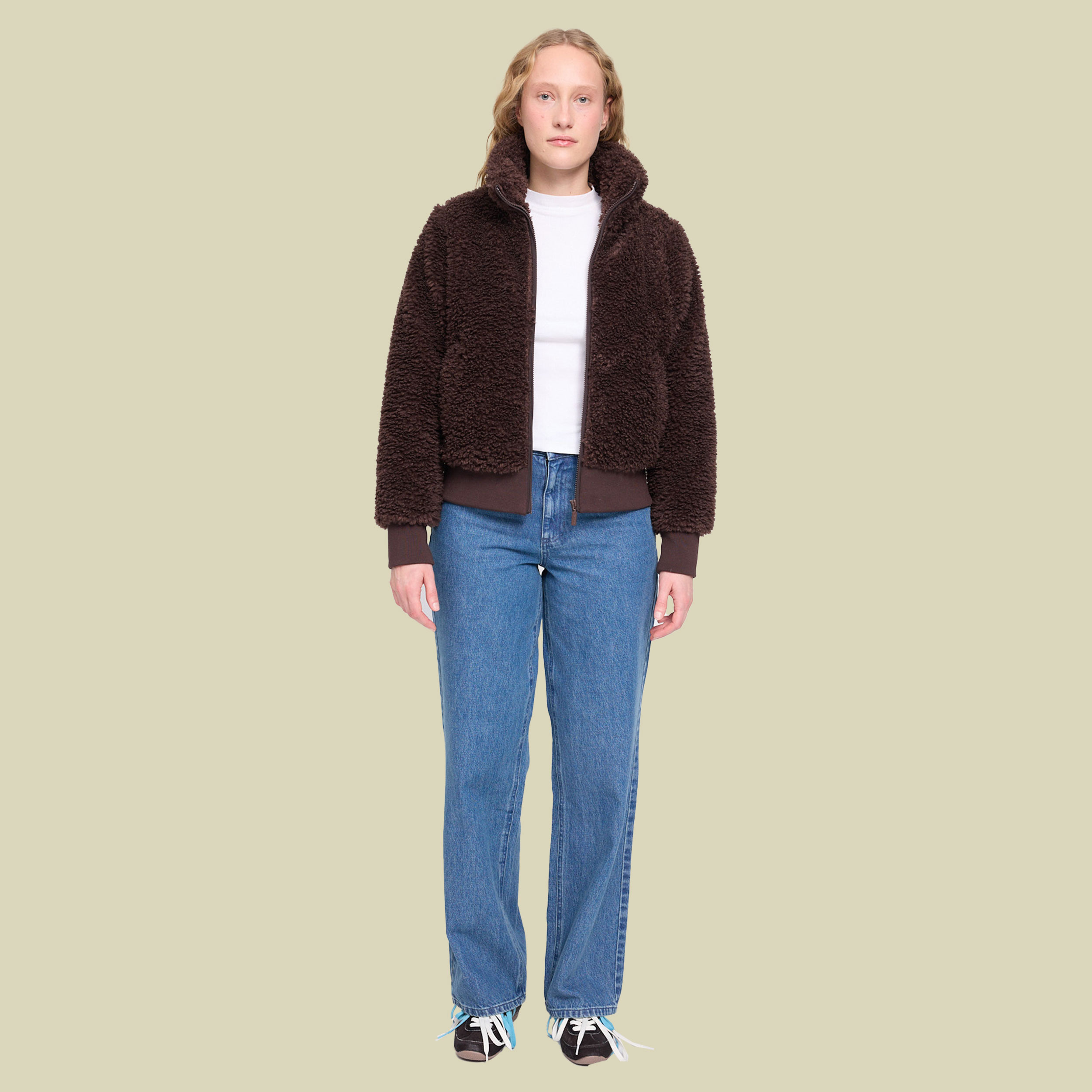 Faux-Fur Blouson Women XS braun1 - black coffee