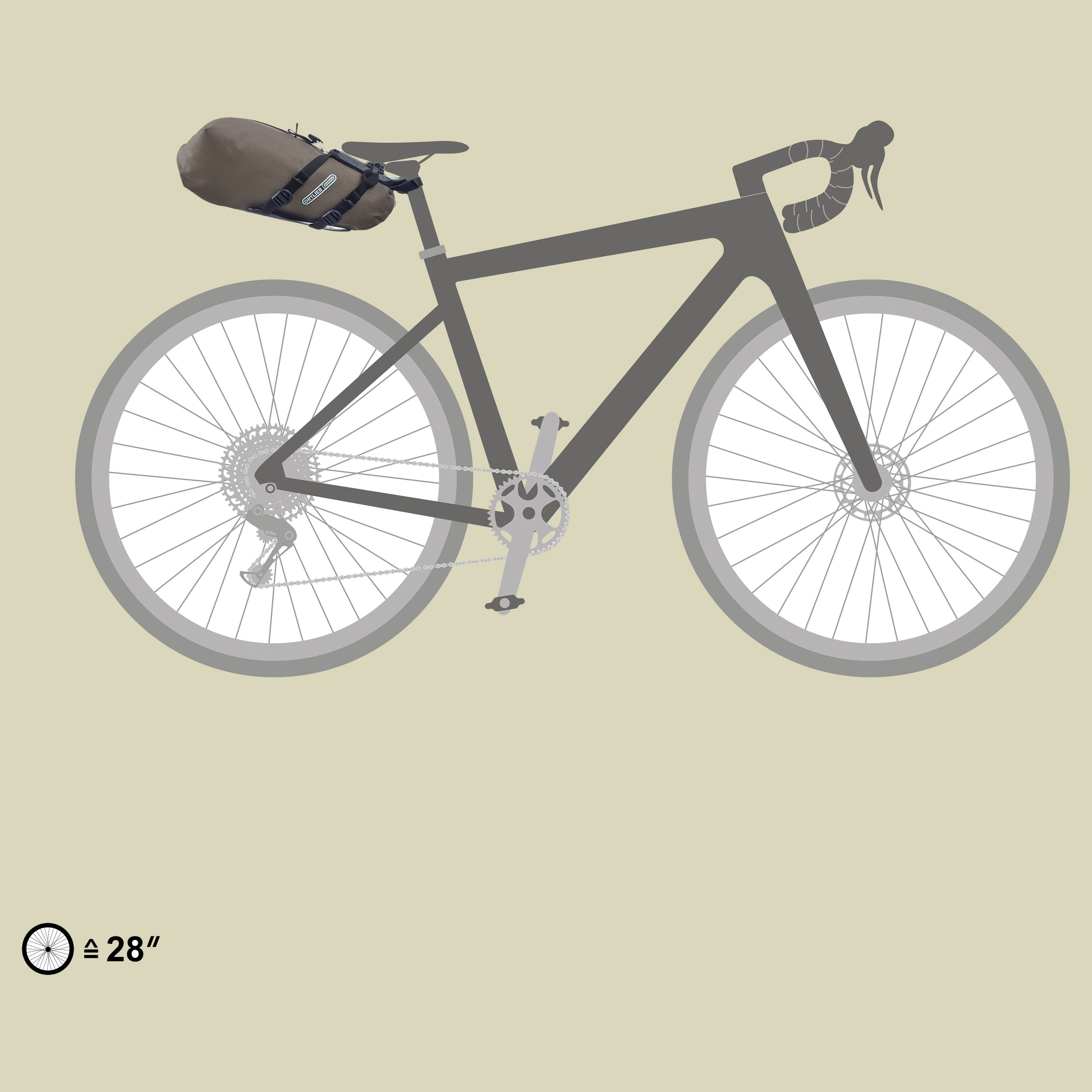 Seat-Pack QR 7,5 L beige - dark sand