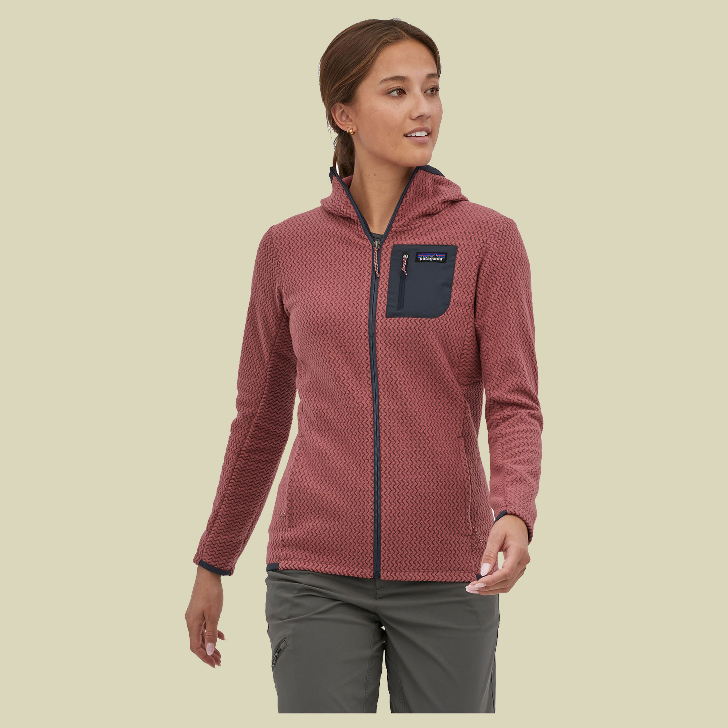 R1 Air Full-Zip Hoody Women Größe M  Farbe rosehip