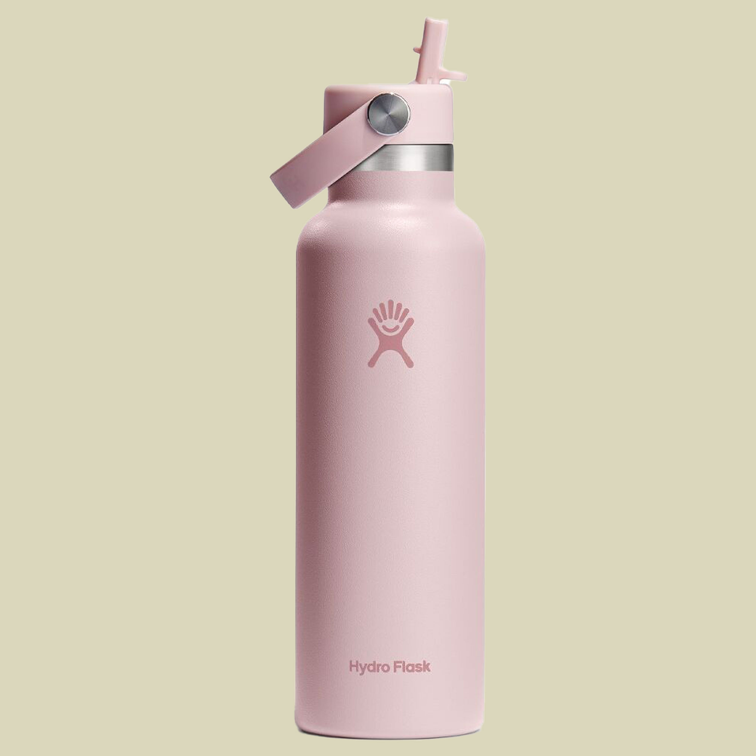 Hydro Flask 21 oz Standard Mouth w. Flex Straw Cap rosa 621 - trillium