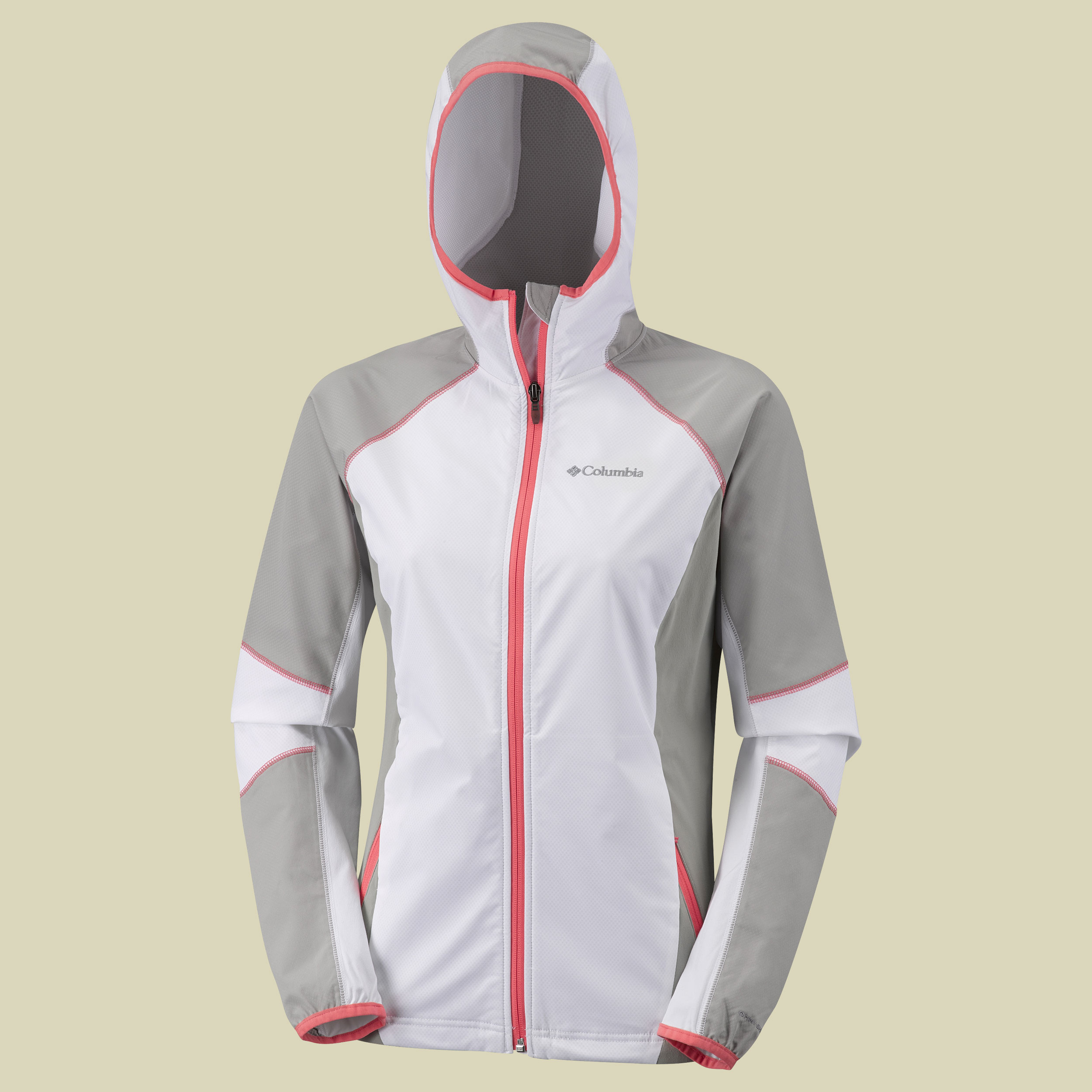 Sweet AS Softshell Hoodie Women Größe S Farbe white/flint grey/hot coral