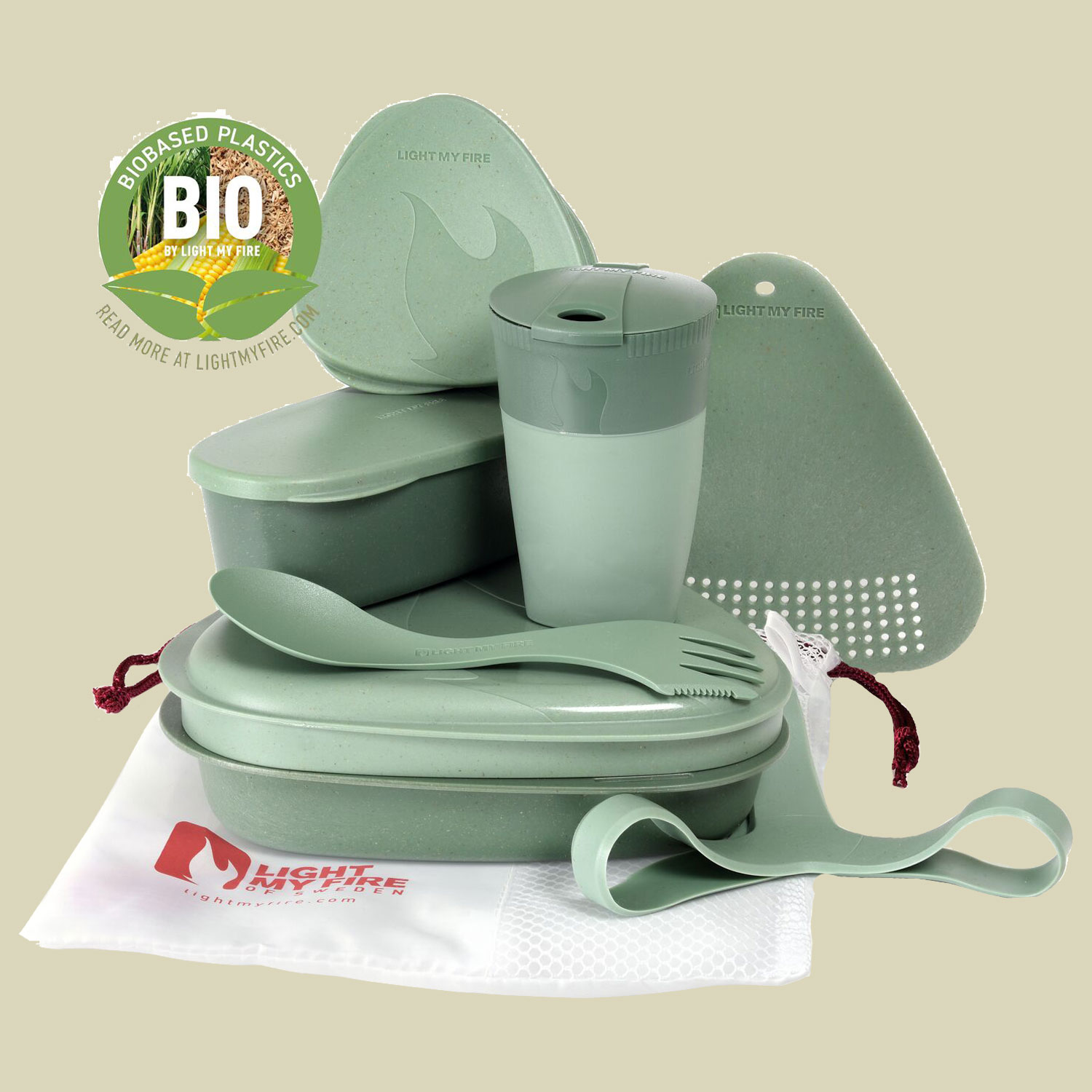 Meal Kit BIO 8pcs one size Farbe sandygreen