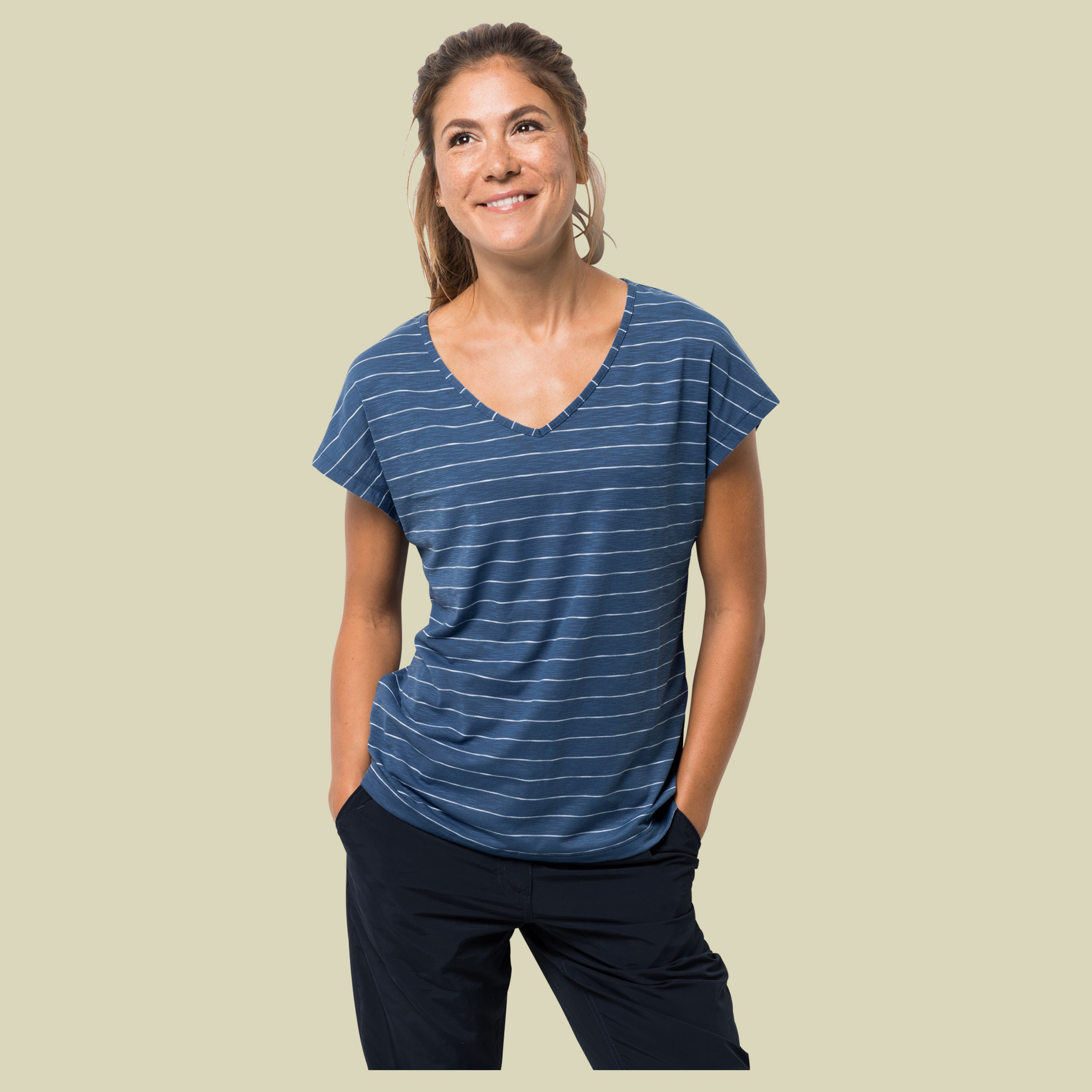Travel Striped T Women Größe M Farbe ocean wave stripes