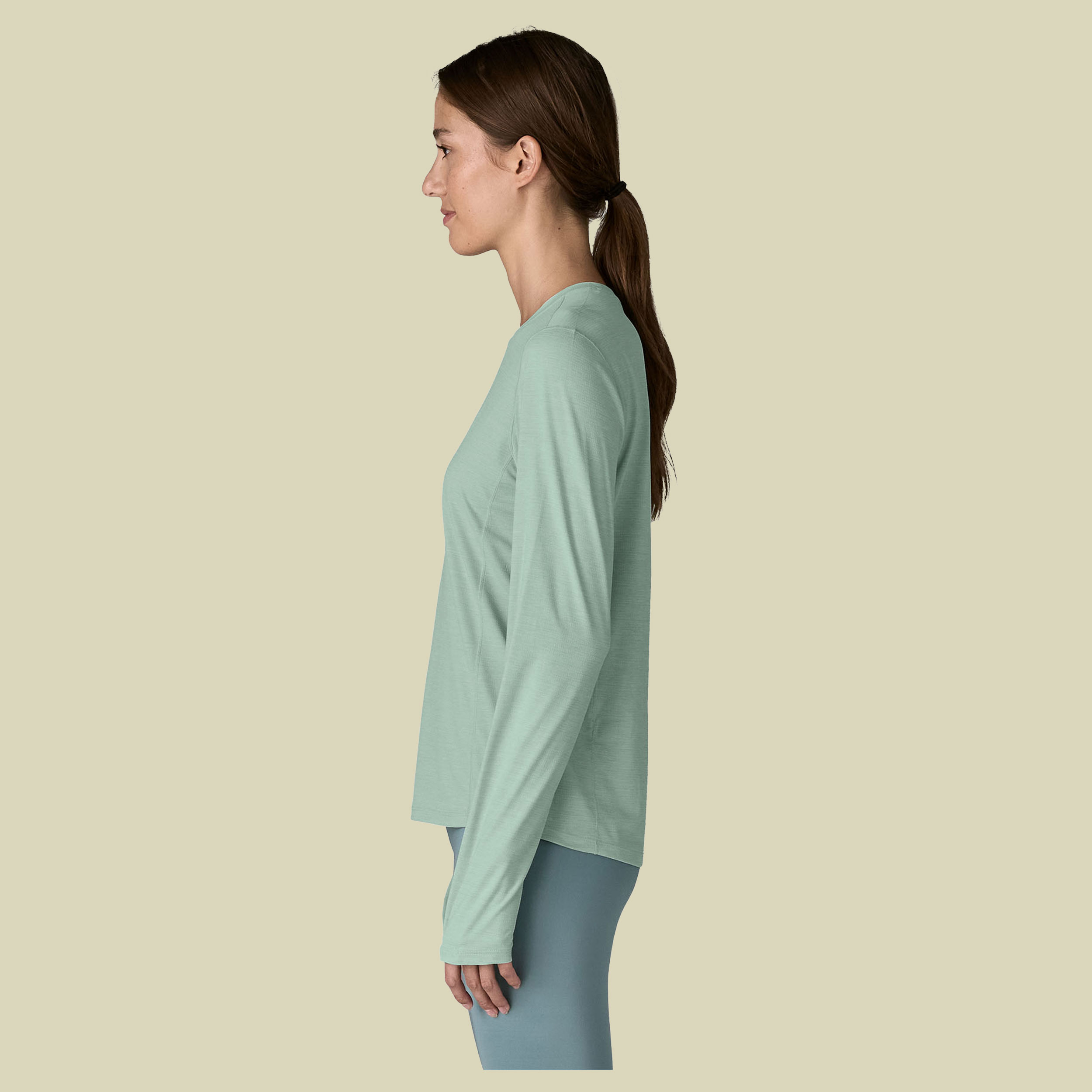 L/S Cap Cool Sun Shirt Women L grün - noveau green-blue sage x-dye