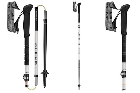 Leki Skysolo Trekkingstock - Produktbilder - gefaltet, komplett und Detailansicht Griff