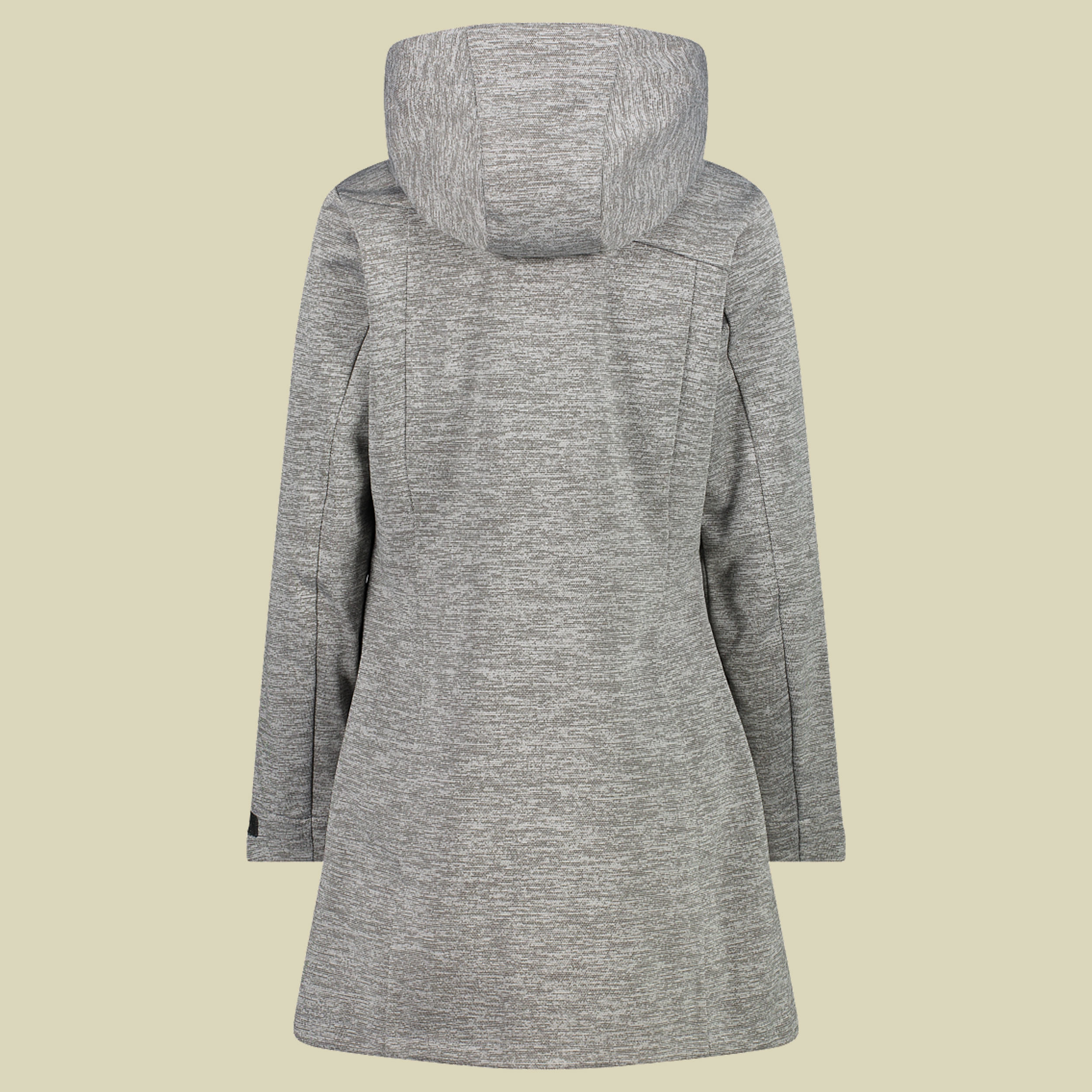 Woman Coat Fix Hood Jacquard Softshell 33A1766 Größe 44 Farbe gesso mel-antracite