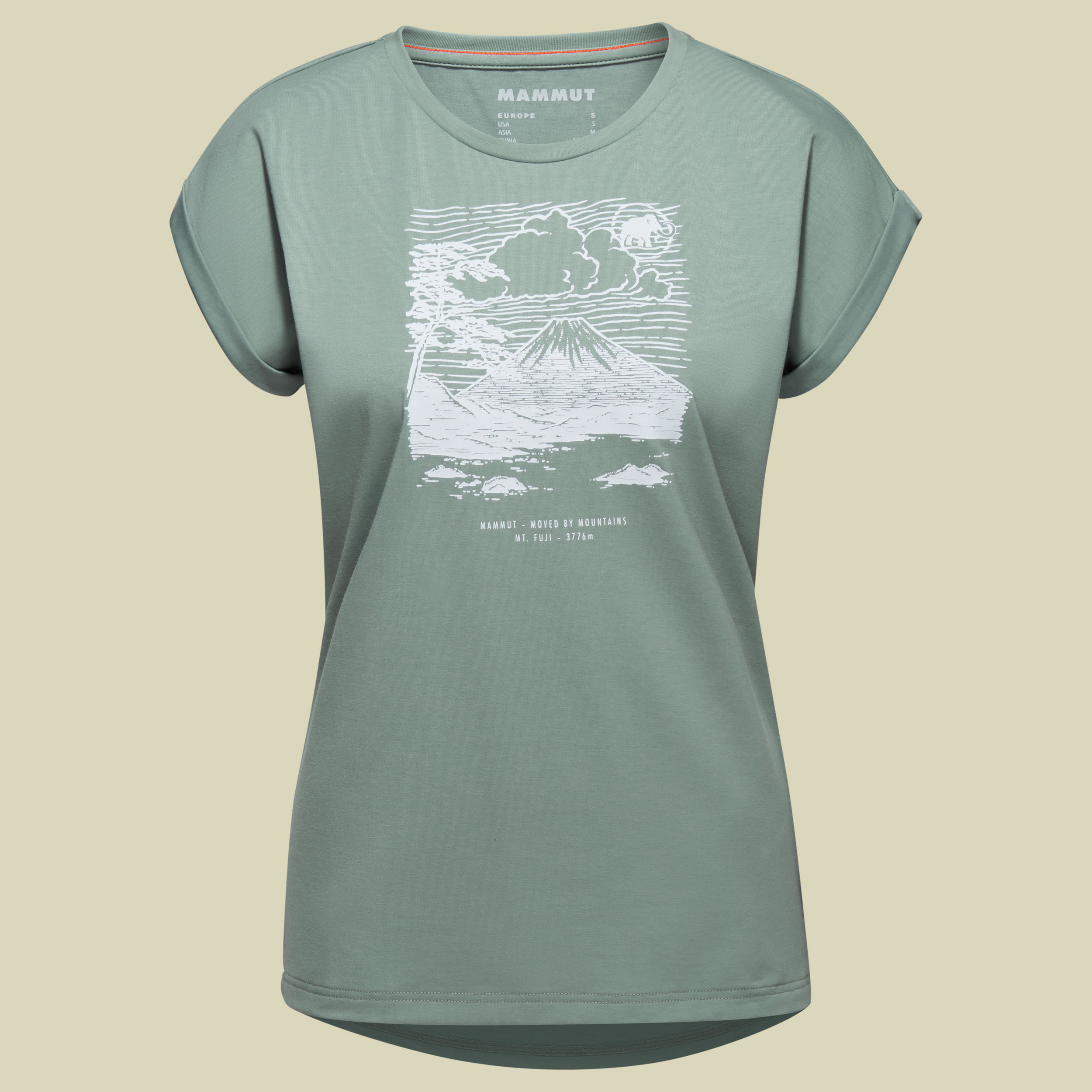 Mountain T-Shirt Women Fujiyama Größe S Farbe jade