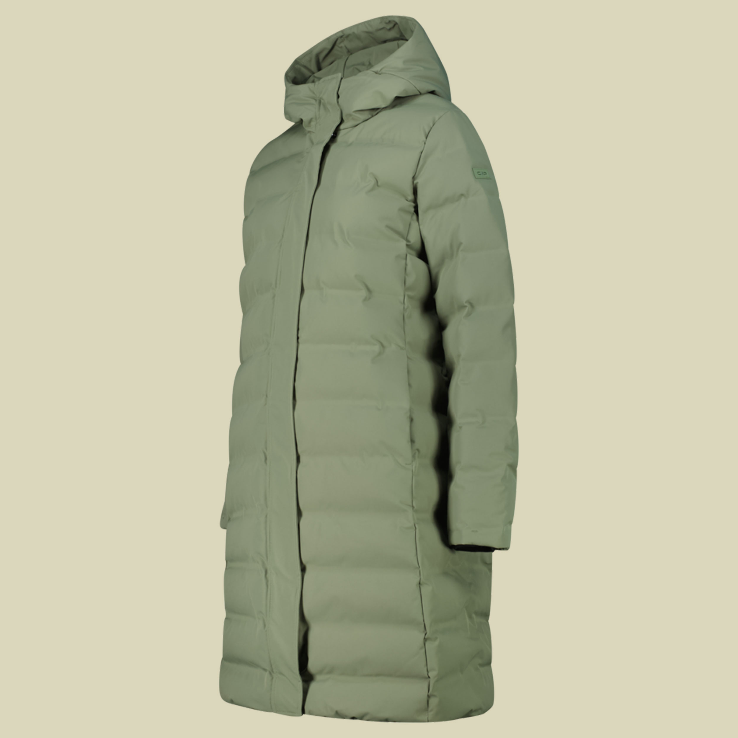 Woman Coat Fix Hood 35K3676 38 green tea E624