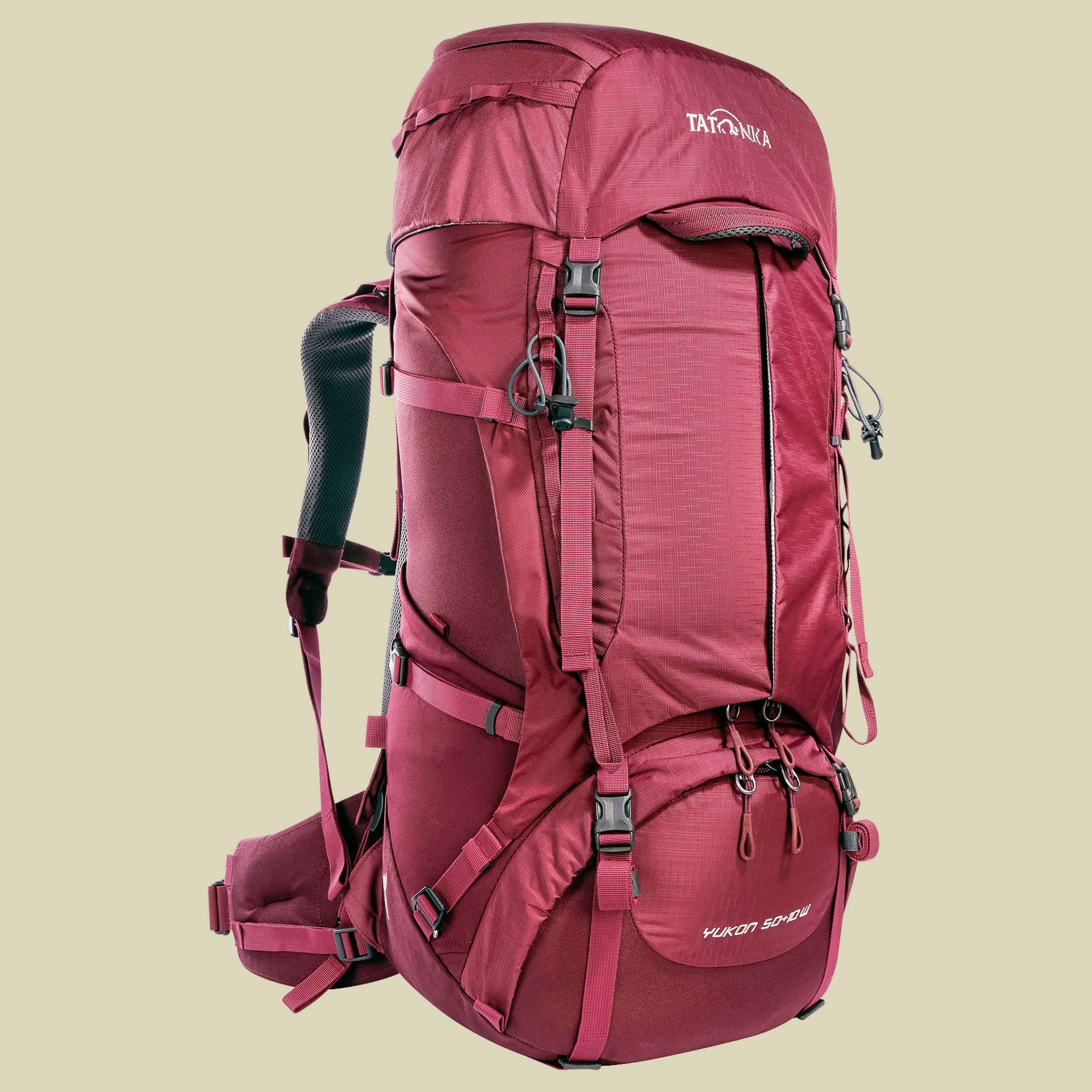 Yukon 50+10 Women Volumen 50 L + 10 L Farbe bordeaux red / dahlia