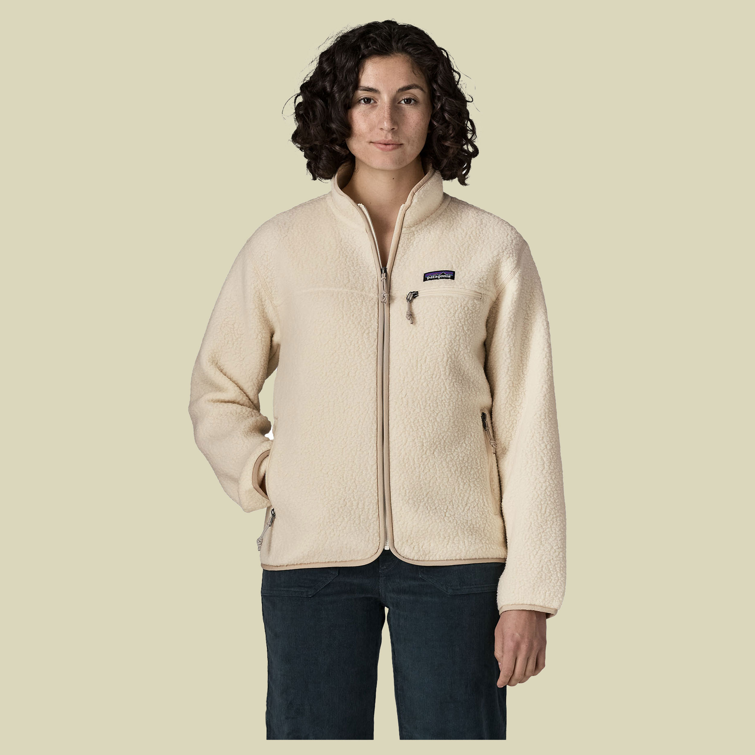 Retro Pile Jacket Women XL beige - natural