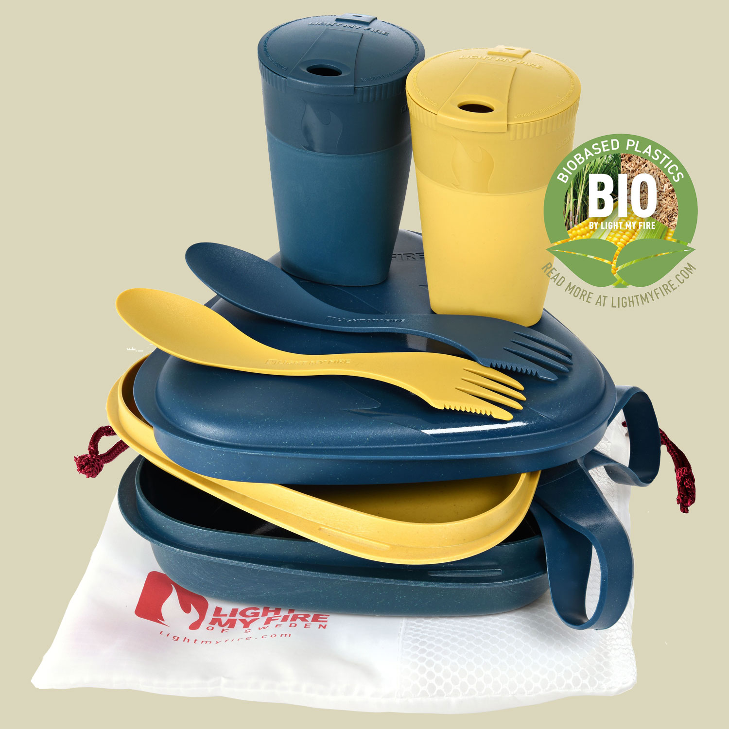 Pack'n Eat Kit BIO 2 one size Farbe mustyyellow/hazyblue