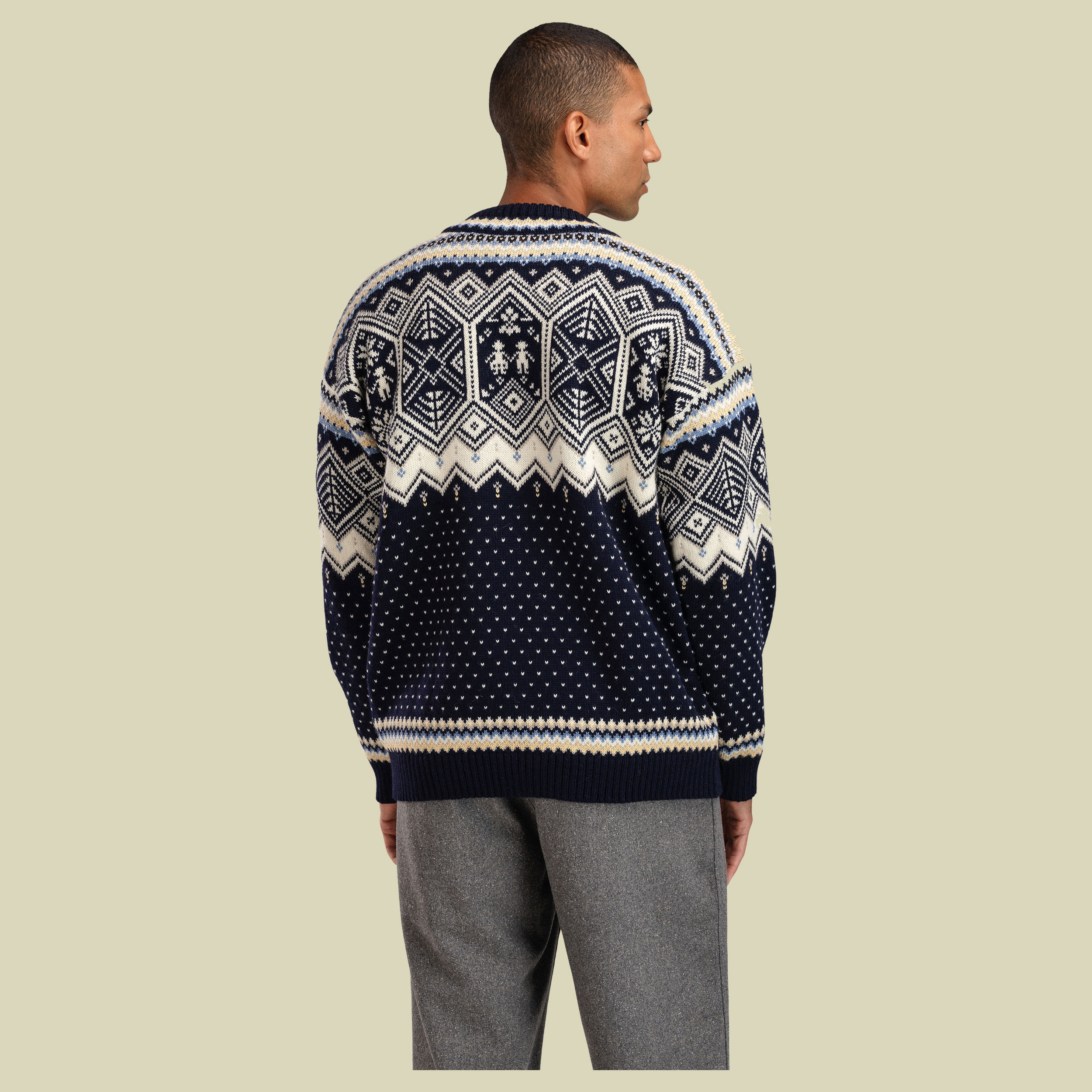Trondheim Sweater Men XL blau - navy/off white/sand mel