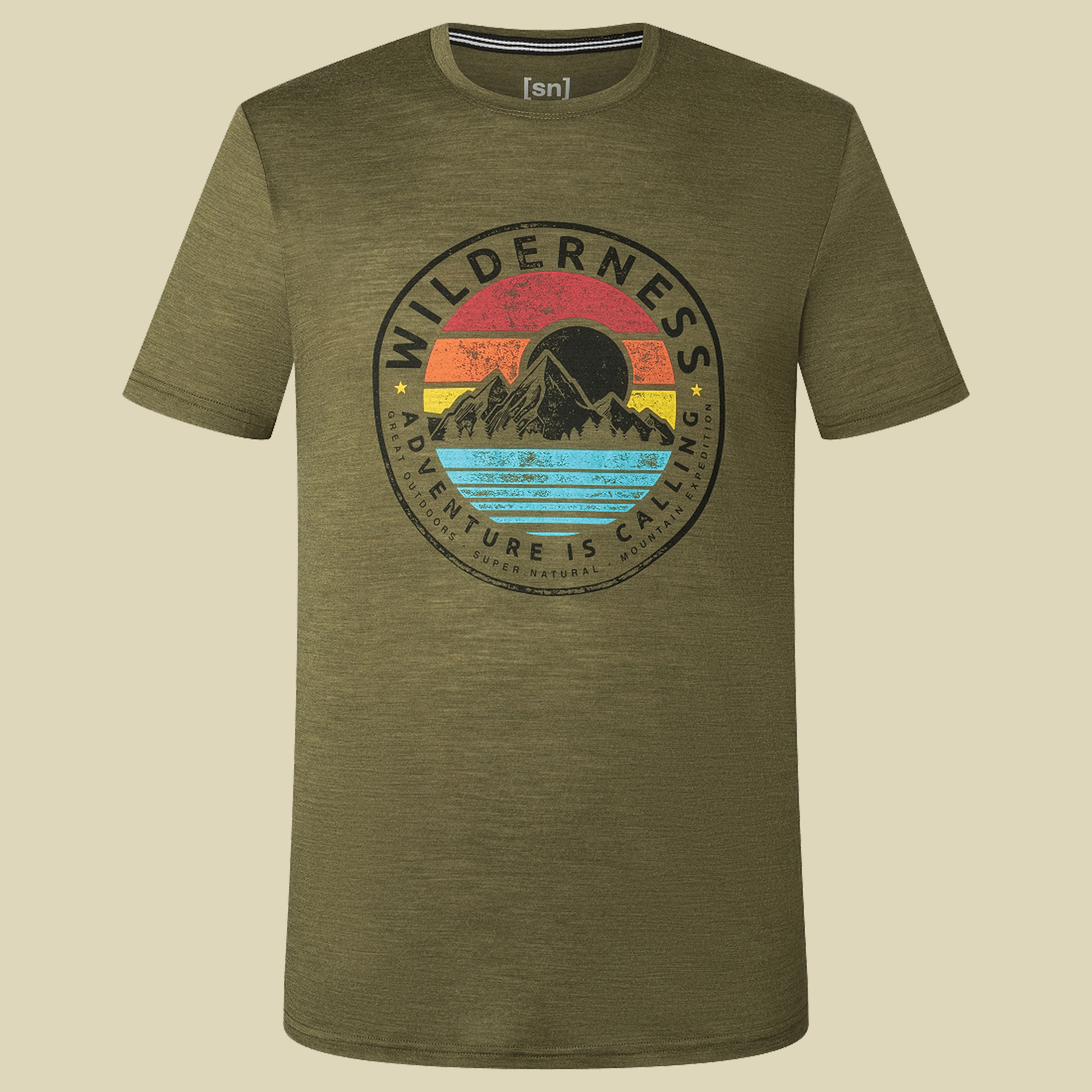 Wilderness Tee Men Größe M  Farbe olive night melange/various