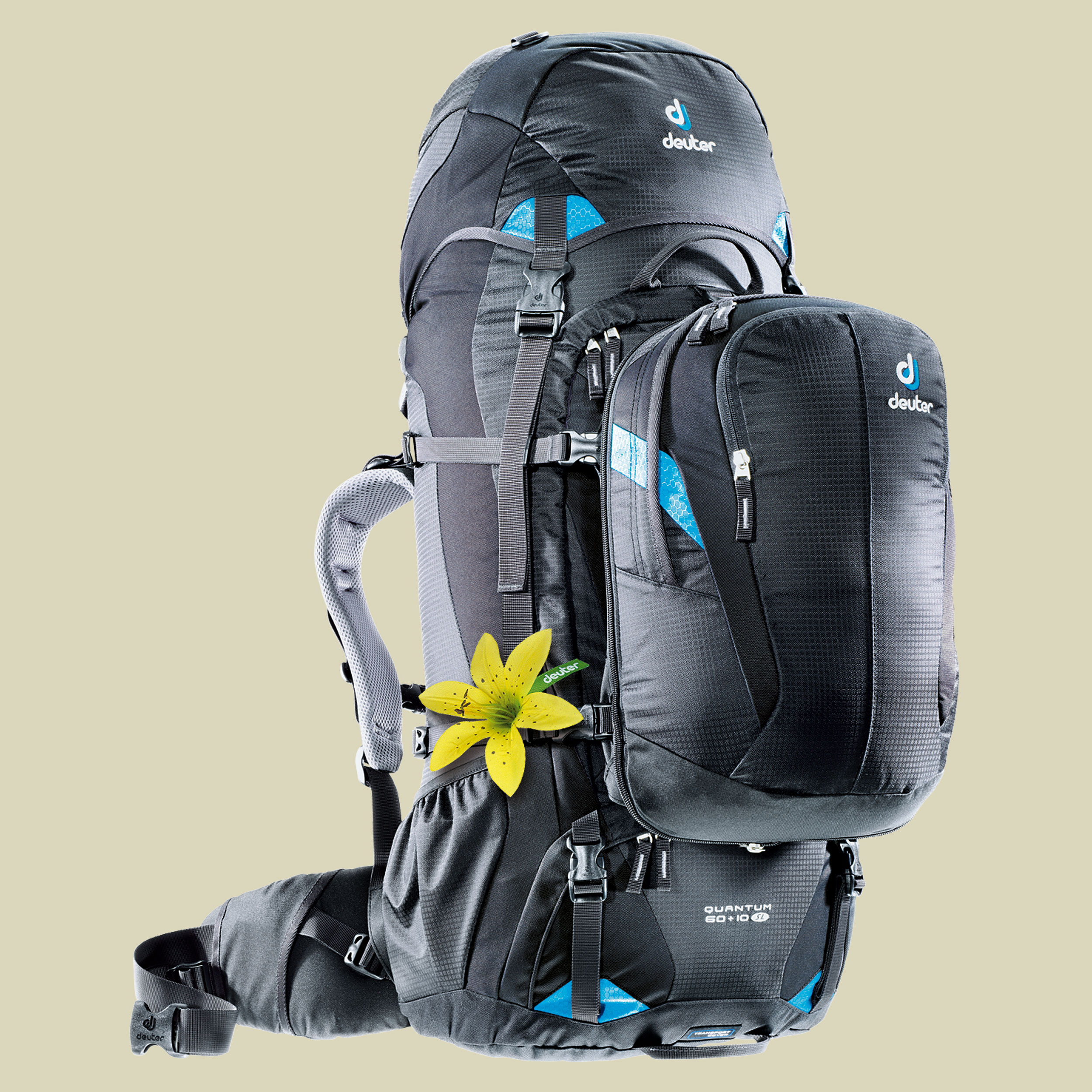 Quantum 60+10 SL Volumen 60 L + 10 L Farbe black-turquoise