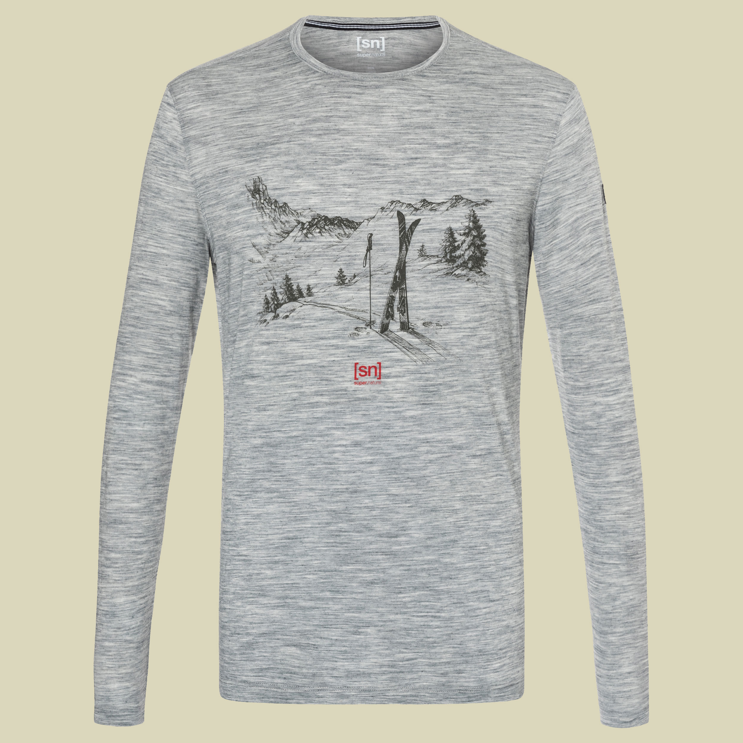 Earn Your Turn LS Men Größe XL Farbe ash melange/olive night