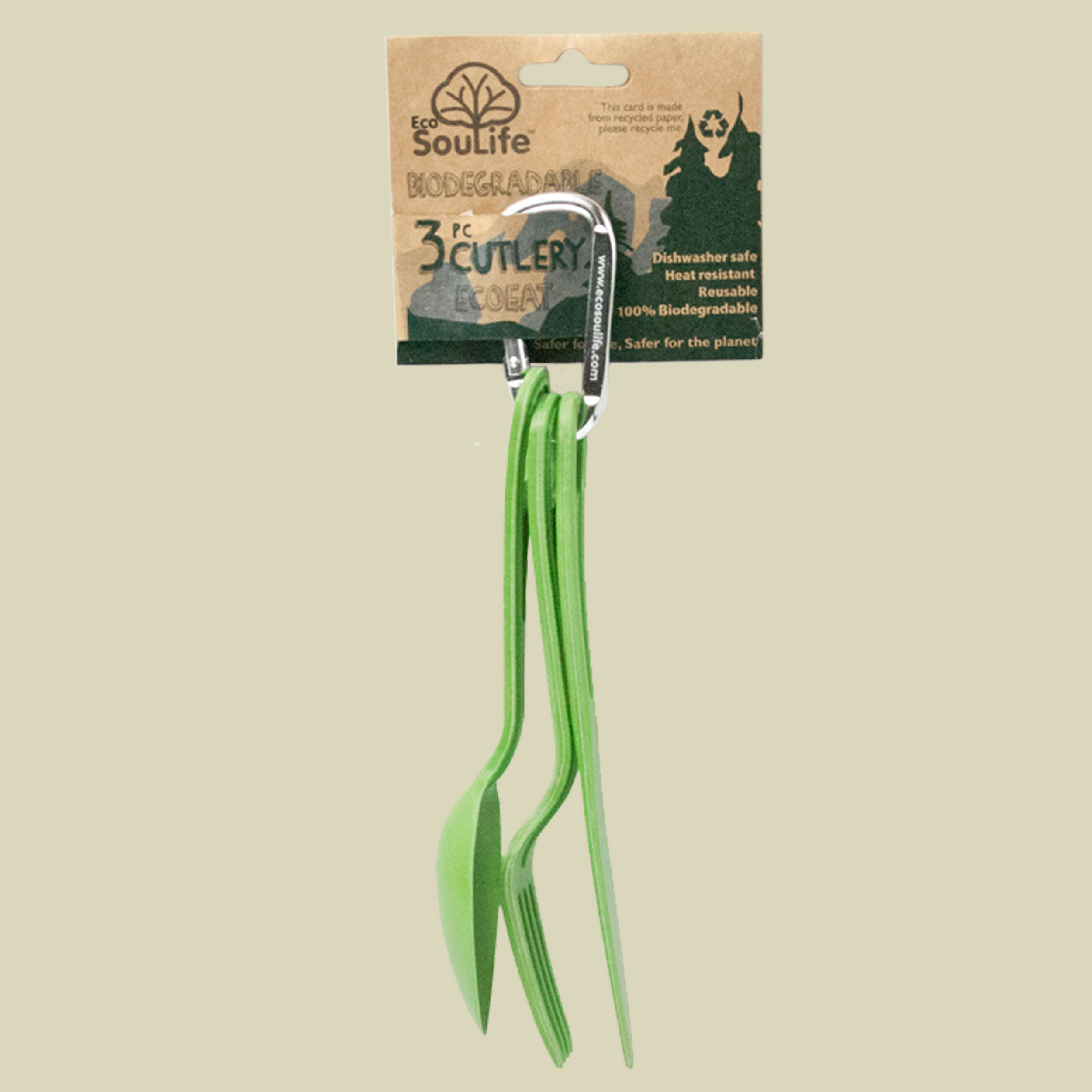 Cutlery Set 3 Piece Farbe green