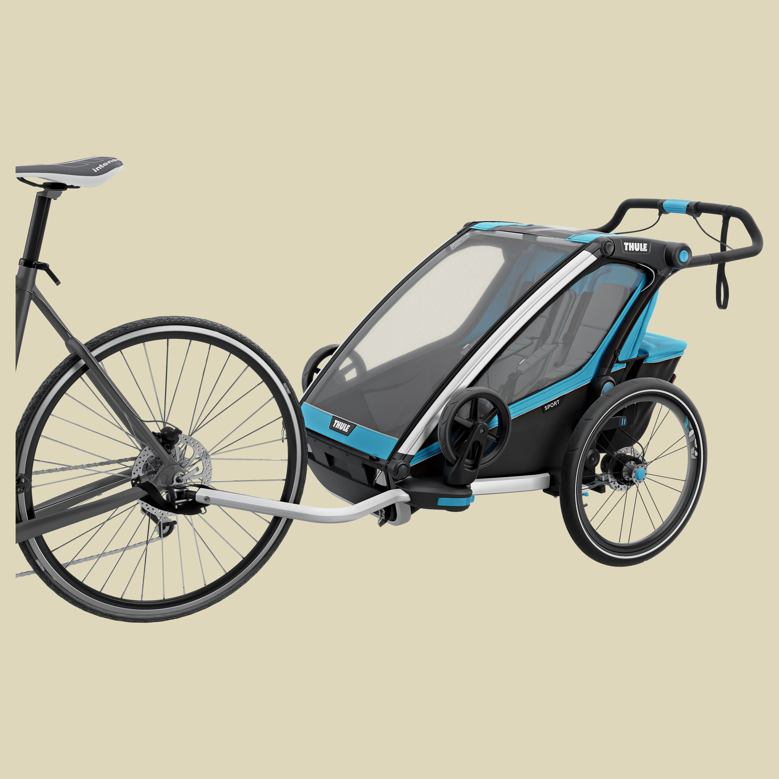 Chariot Sport 2 mit StVZO-Beleuchtung Farbe thule blue/black